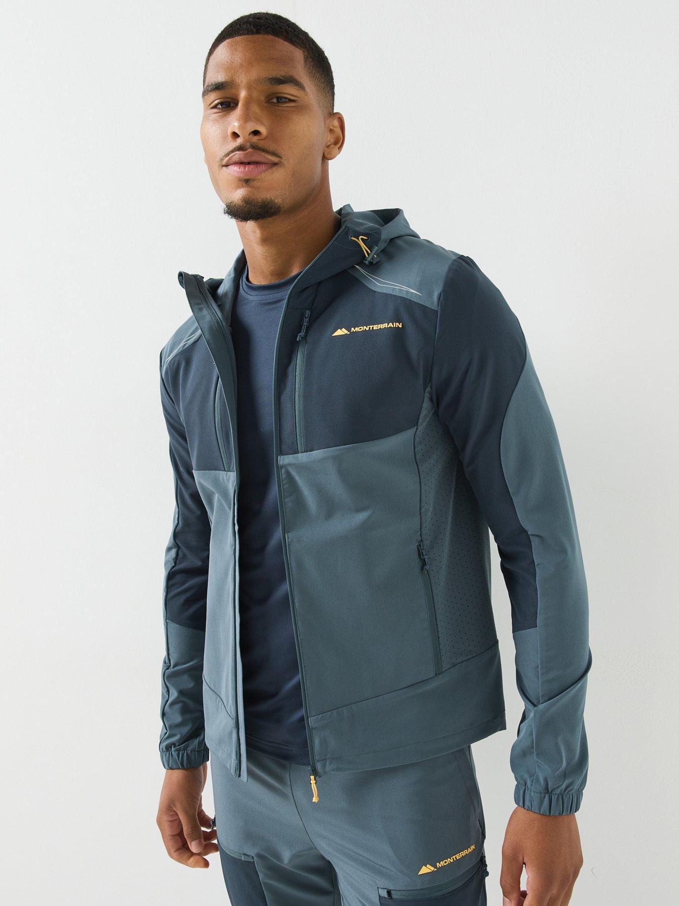 Image 4 of 6 of Monterrain Mens Orbit Woven Running Hoody - Dark Grey
