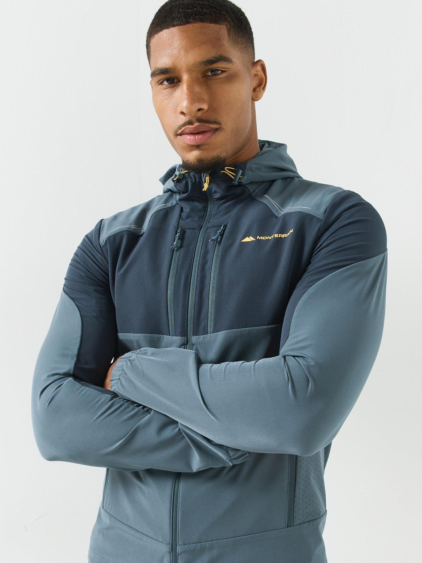 Image 5 of 6 of Monterrain Mens Orbit Woven Running Hoody - Dark Grey