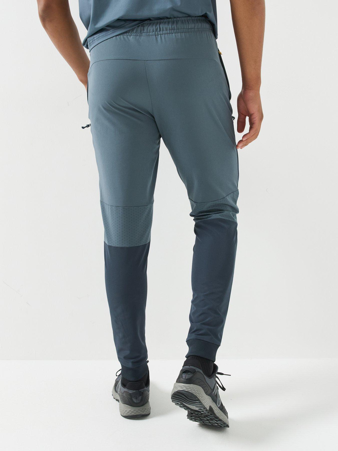 Image 2 of 6 of Monterrain Mens Stretch Woven Zipped Pockets Tapered Running Pants - Grey