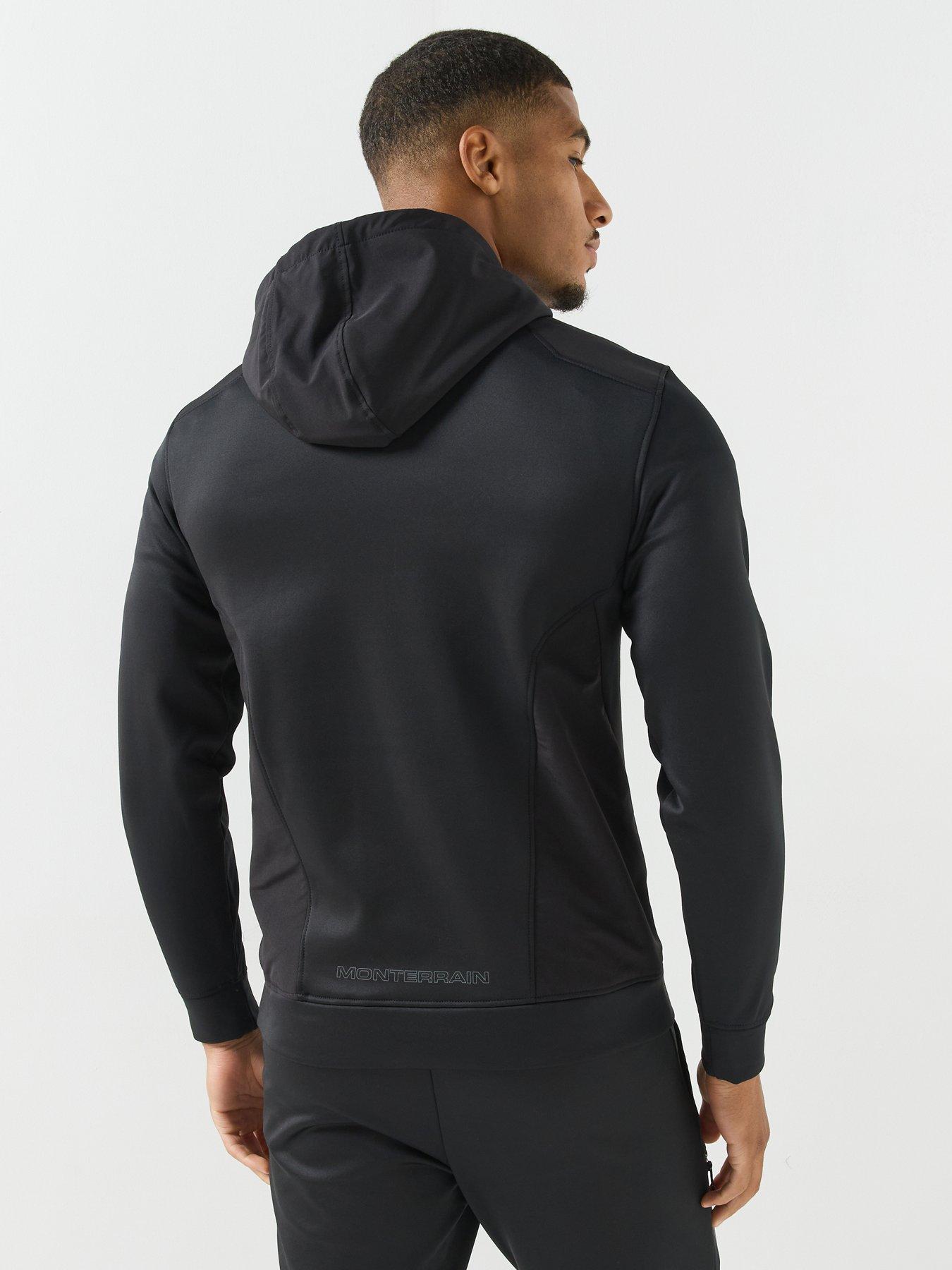 Image 2 of 6 of Monterrain Mens Speed 4.0 Poly Fleece Stretch Overhead Hoodie - Black