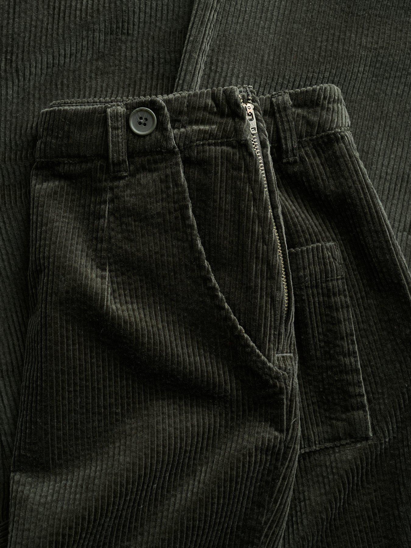Image 4 of 4 of Seasalt Cornwall Womens Wide-Leg Corduroy Pocket Trousers - Green