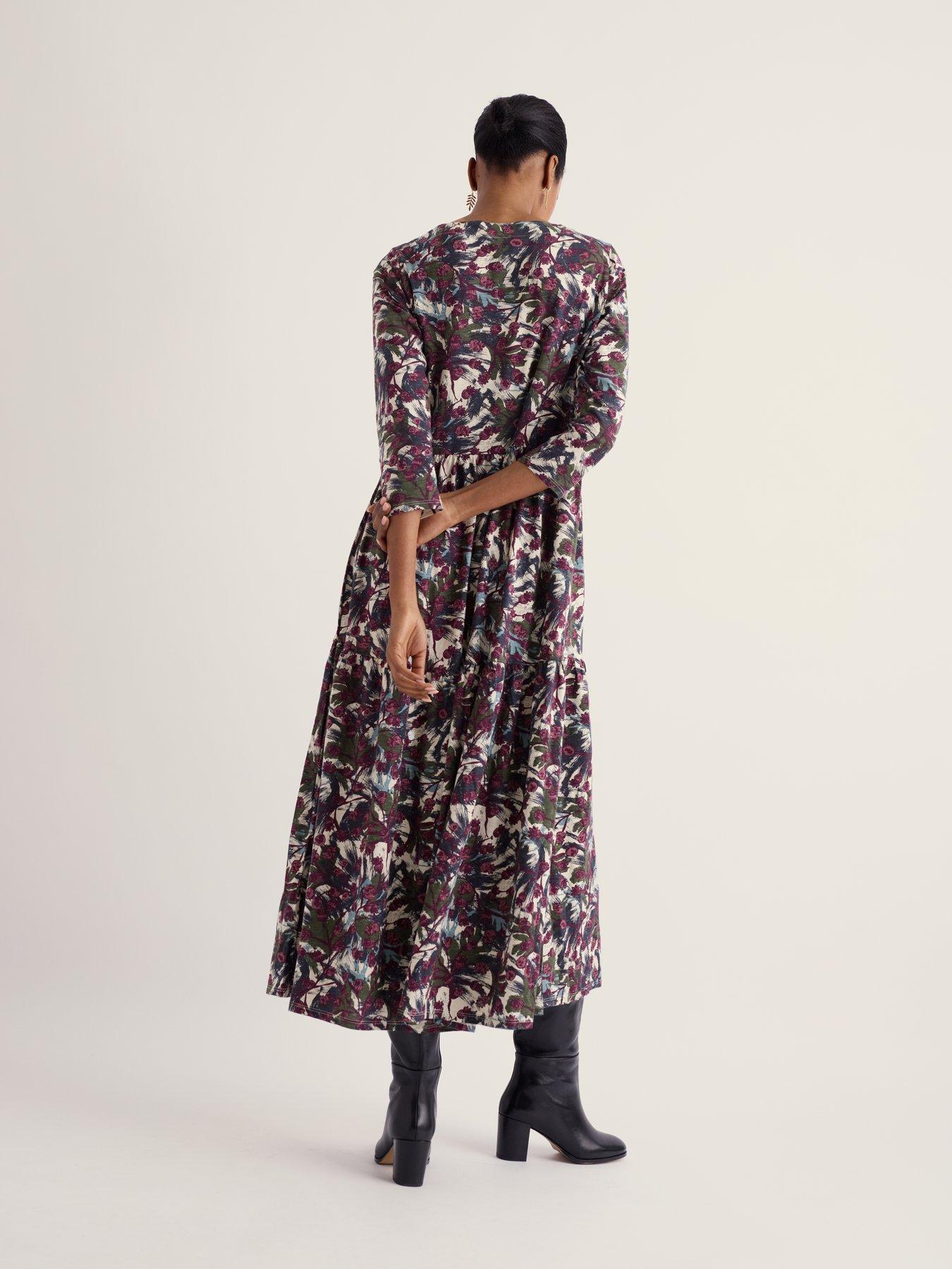 Image 2 of 5 of Seasalt Cornwall Leading Lights 3/4 Sleeve Dress - Multi