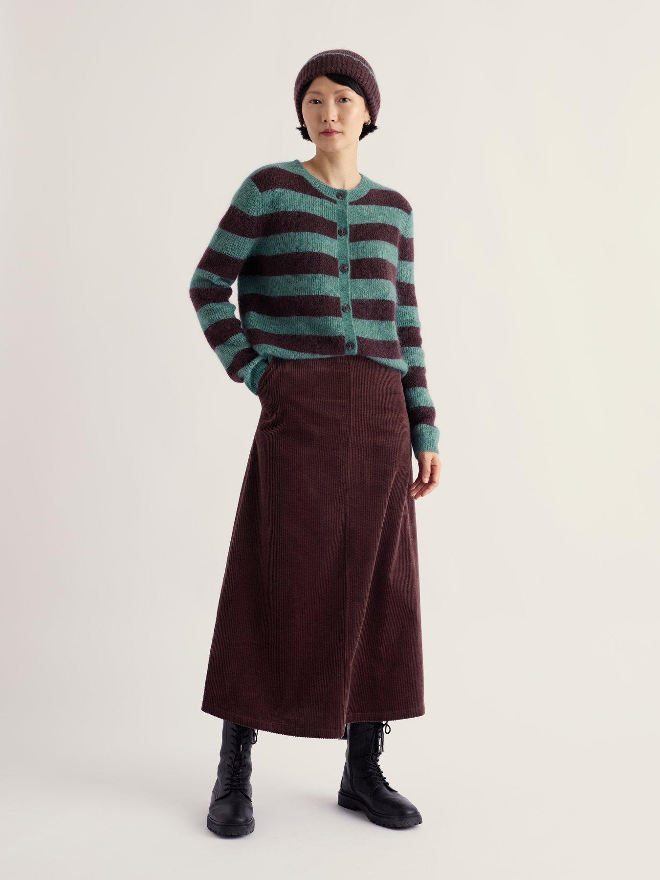 Image 3 of 5 of Seasalt Cornwall Womens Cord A-Line Midi Skirt - Brown
