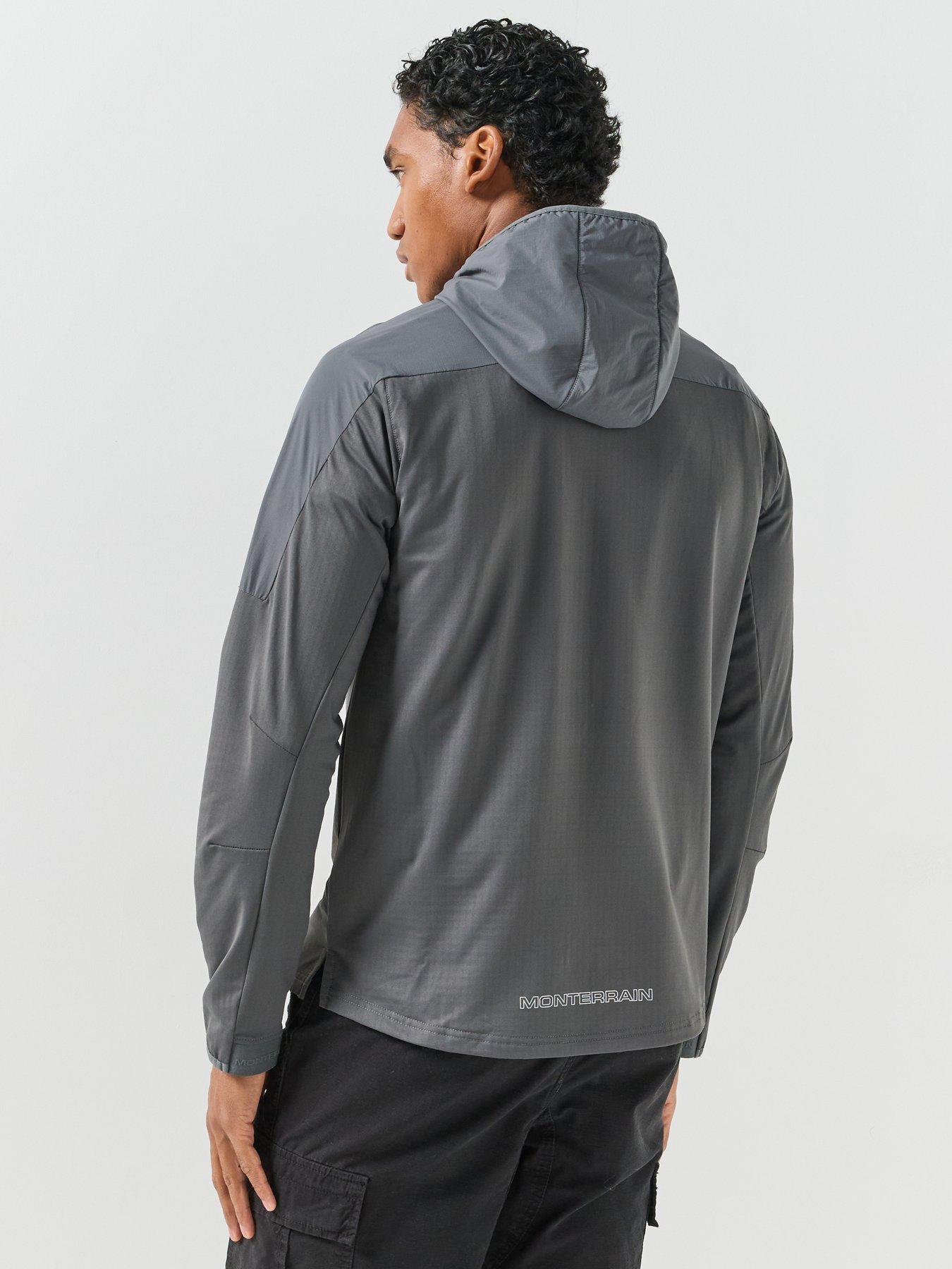 Image 2 of 5 of Monterrain Mens Dinar Gridded 1/4 Zip Hood - Grey