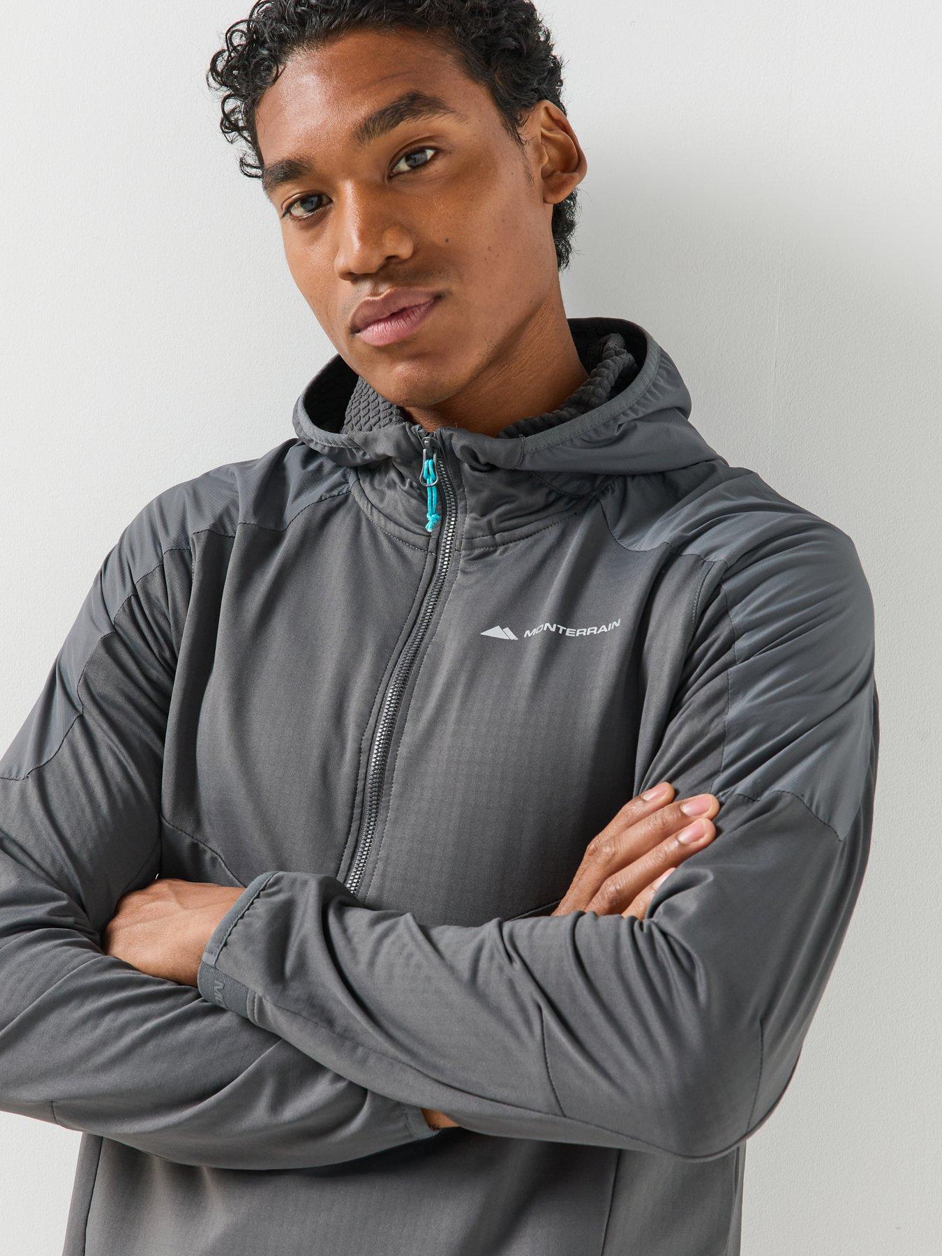 Image 4 of 5 of Monterrain Mens Dinar Gridded 1/4 Zip Hood - Grey
