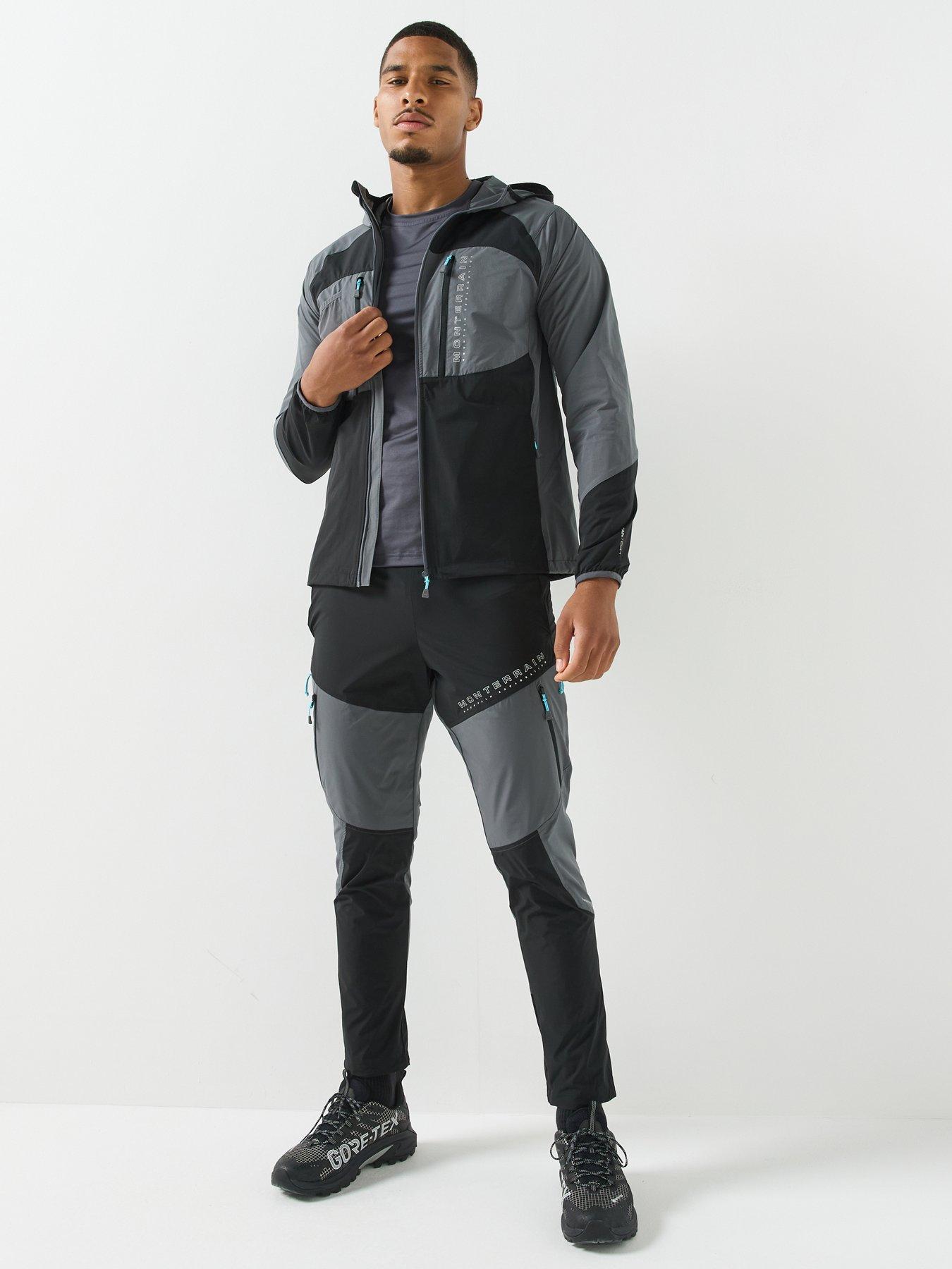 Image 3 of 6 of Monterrain Mens Woven Full Zip Hooded Jacket - Grey