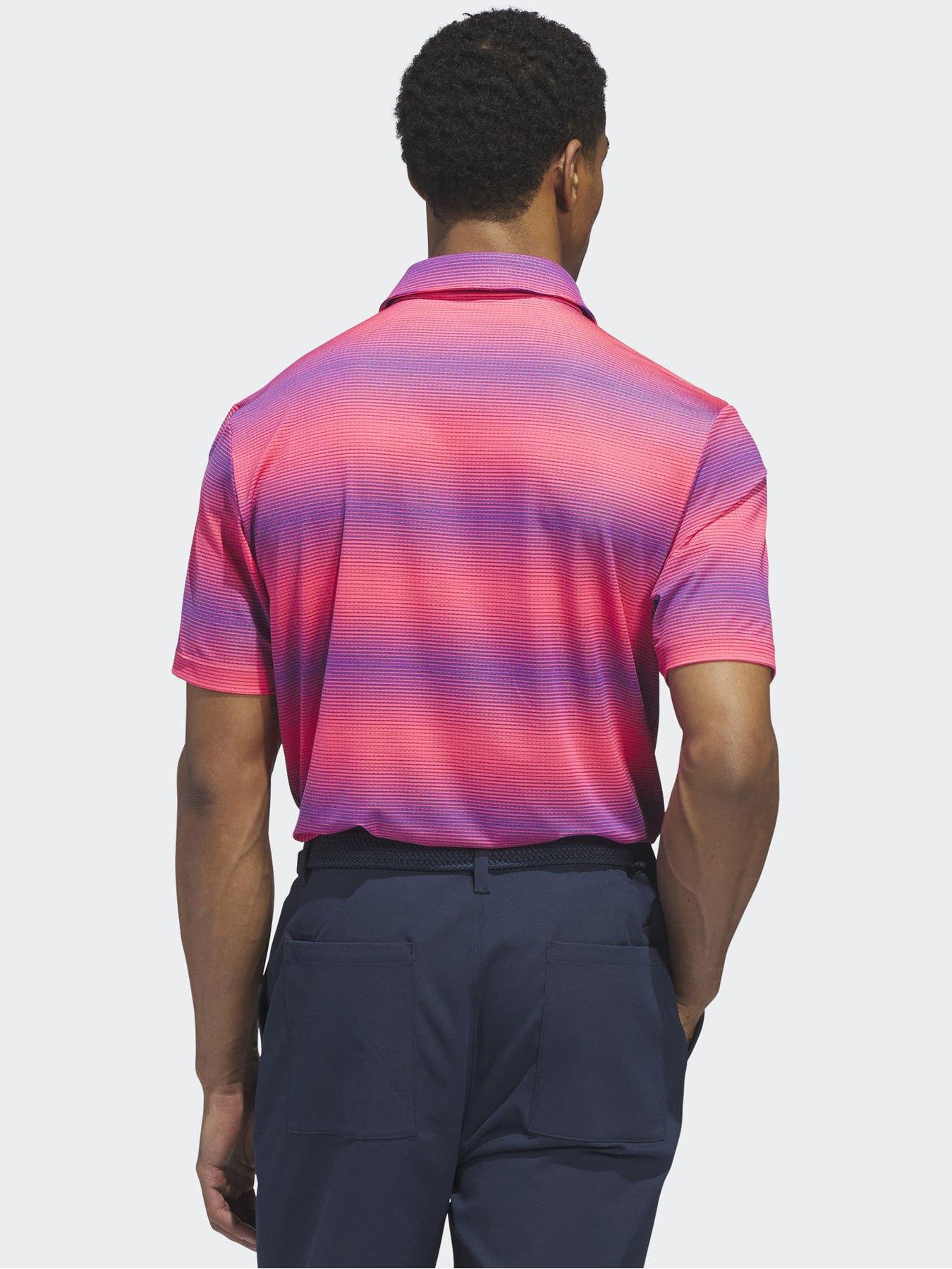 Image 2 of 5 of adidas Mens Golf Ultimate 365 Mesh Polo - Pink/blue
