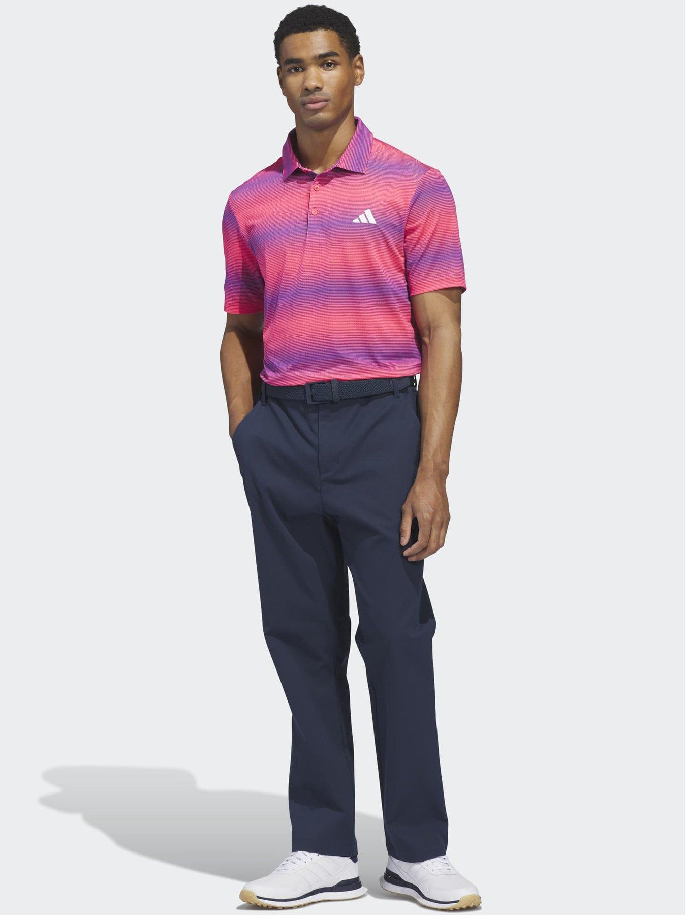 Image 3 of 5 of adidas Mens Golf Ultimate 365 Mesh Polo - Pink/blue