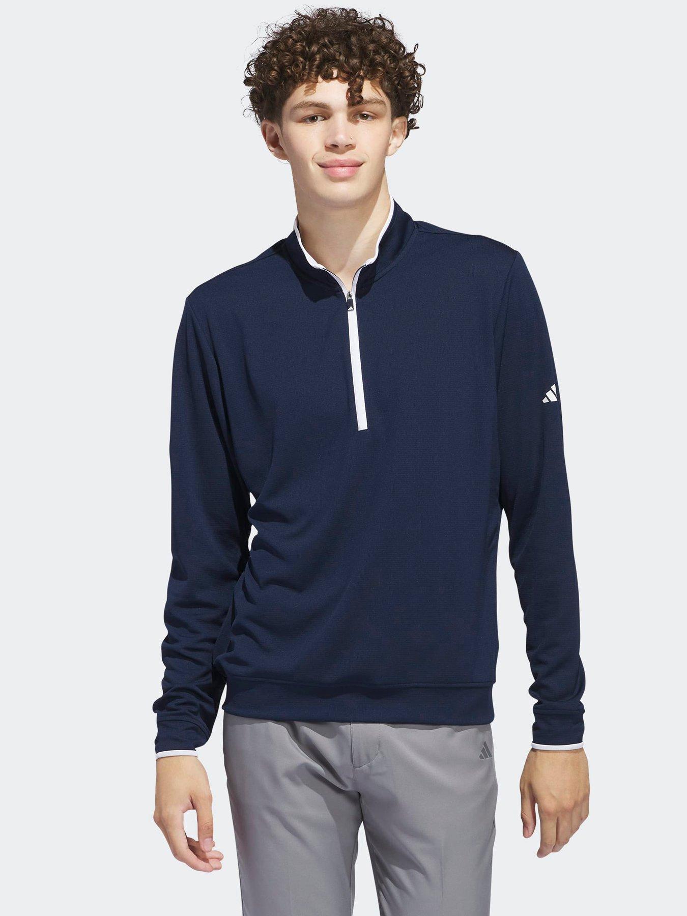 adidas Mens Golf Lightweight Quarter Zip - Navy