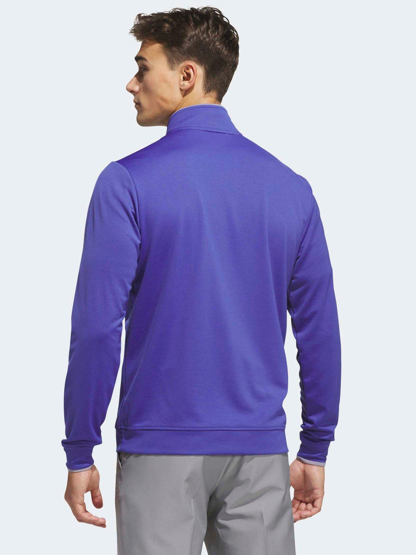 Image 2 of 5 of adidas Mens Golf Lightweight Quarter Zip - Indigo