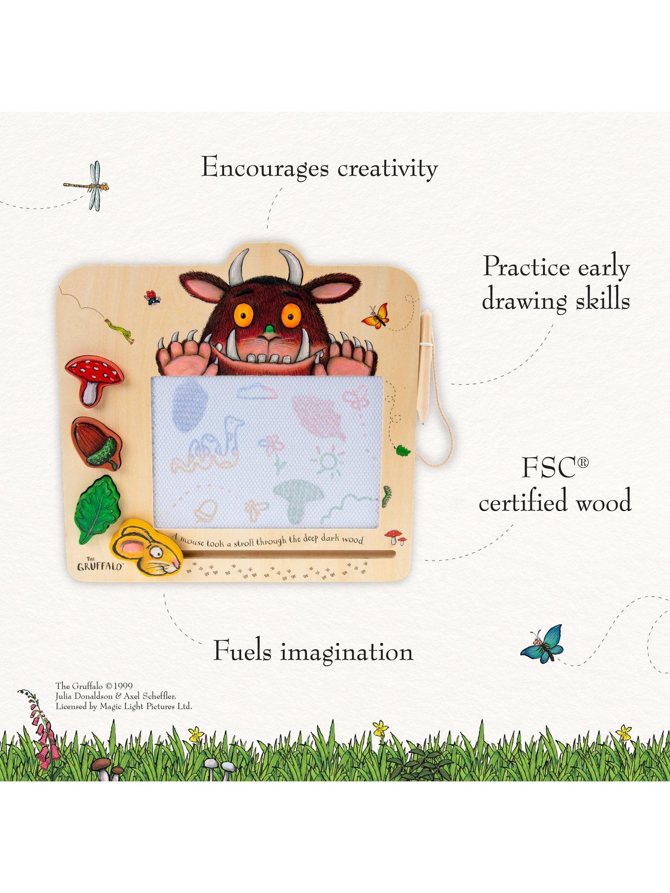 Image 5 of 5 of Gruffalo Gruffalo Wooden Magnetic Drawing Board