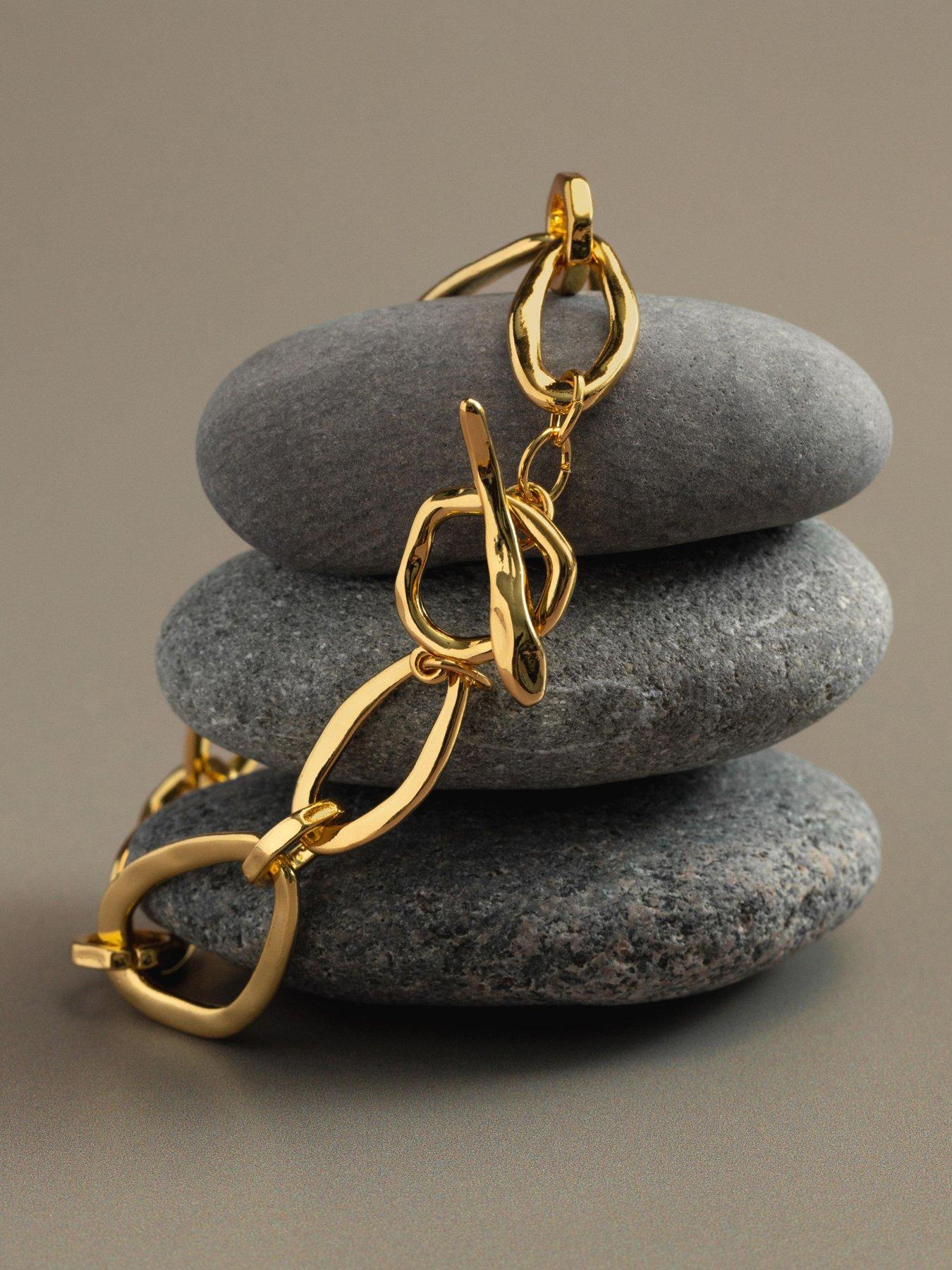 Image 3 of 3 of Orelia Link Chain T-Bar Bracelet
