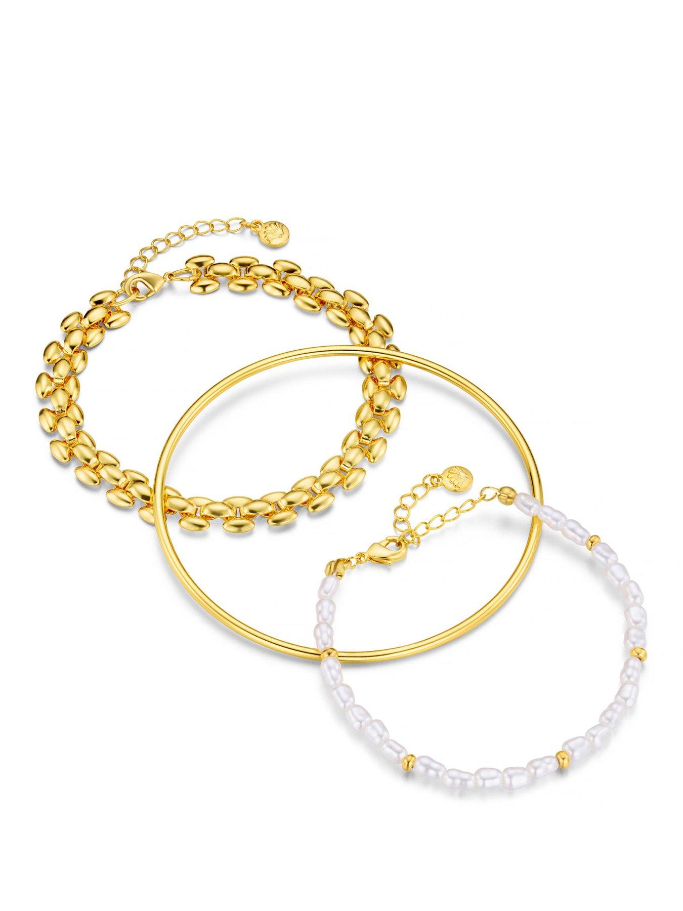Image 1 of 3 of Orelia Pearl, Chain & Bangle Wrist Pack
