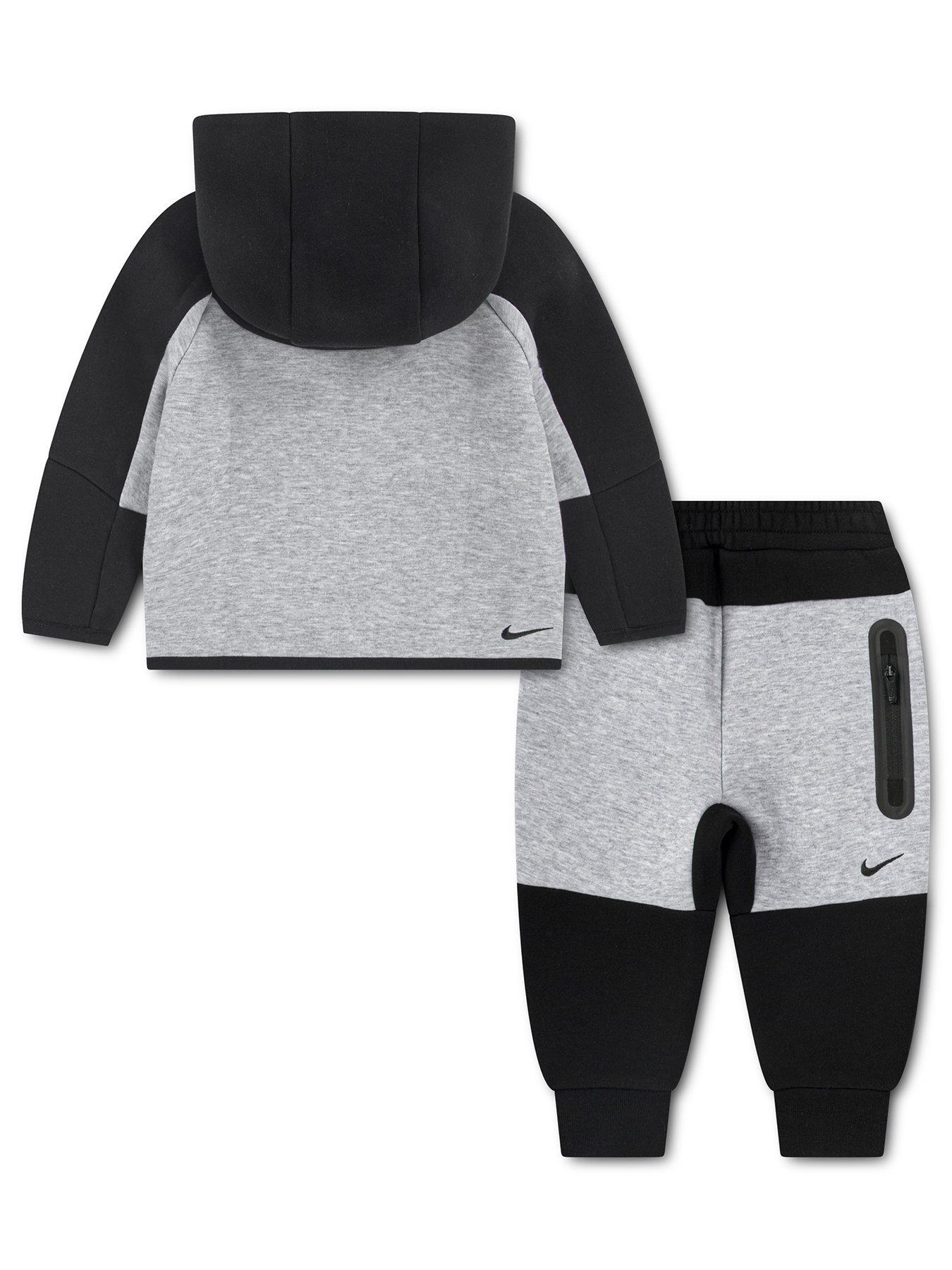 Image 2 of 4 of Nike Infant Tech Fleece Two-Piece Full-Zip Hoodie Tracksuit Set - Black