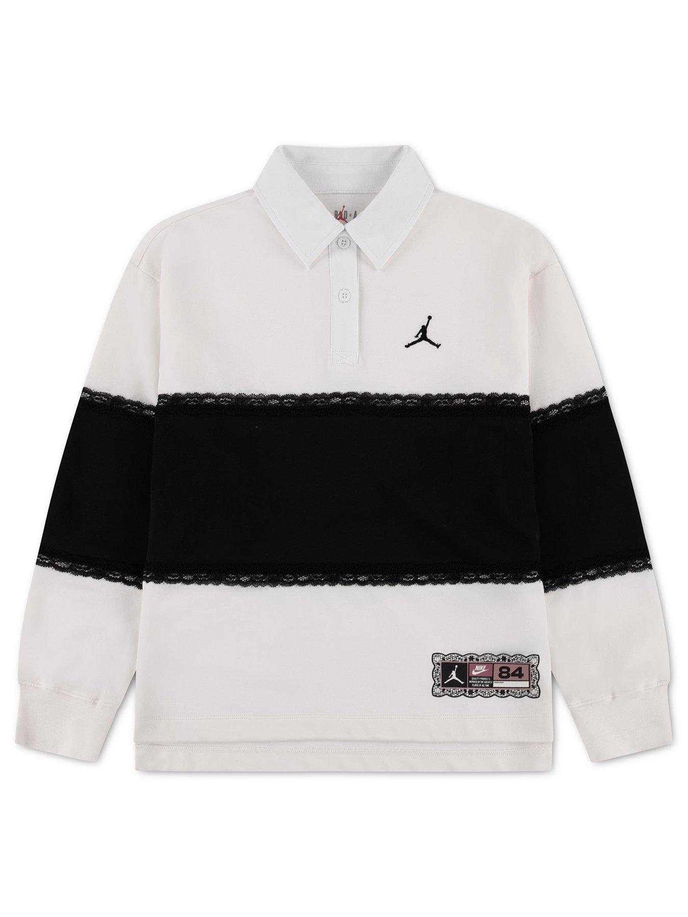Image 1 of 4 of Jordan Junior "She's An Allstar" Rugby Top - Off White