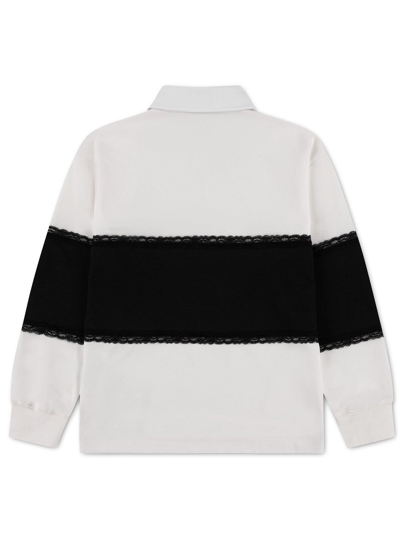 Image 2 of 4 of Jordan Junior "She's An Allstar" Rugby Top - Off White