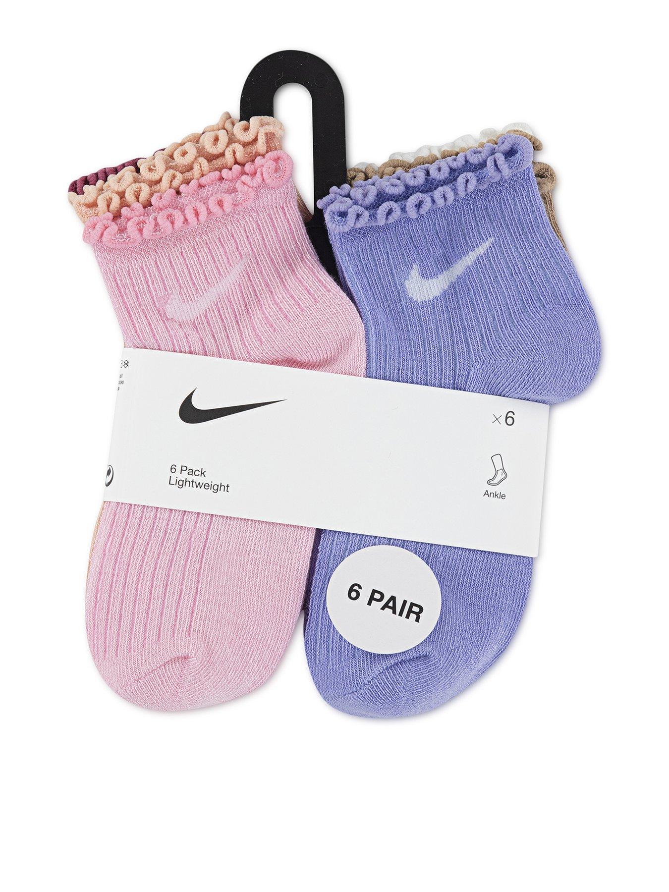 Image 1 of 3 of Nike Kids 6pk Lettuce Welt Ankle Sock - Multi