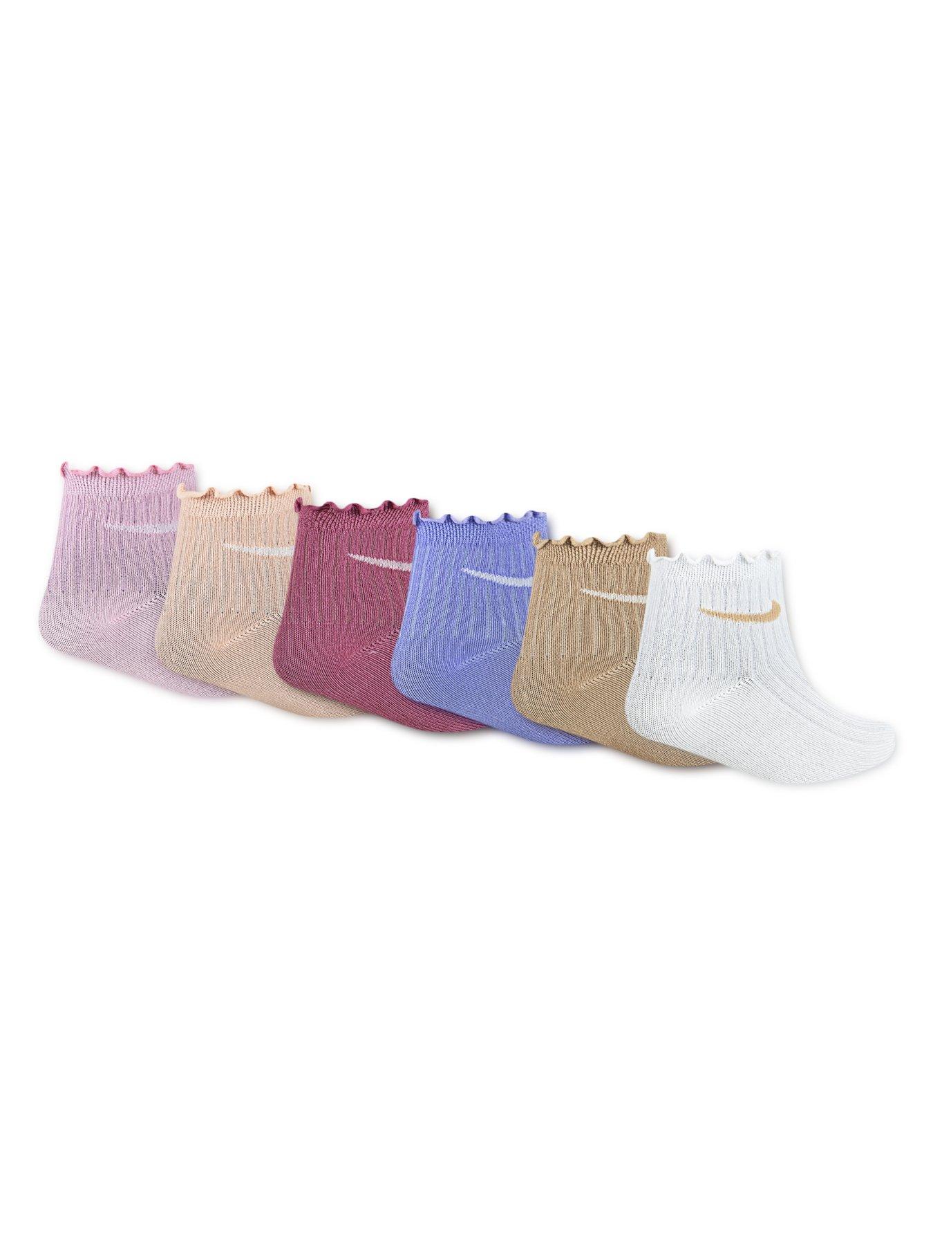 Image 3 of 3 of Nike Kids 6pk Lettuce Welt Ankle Sock - Multi