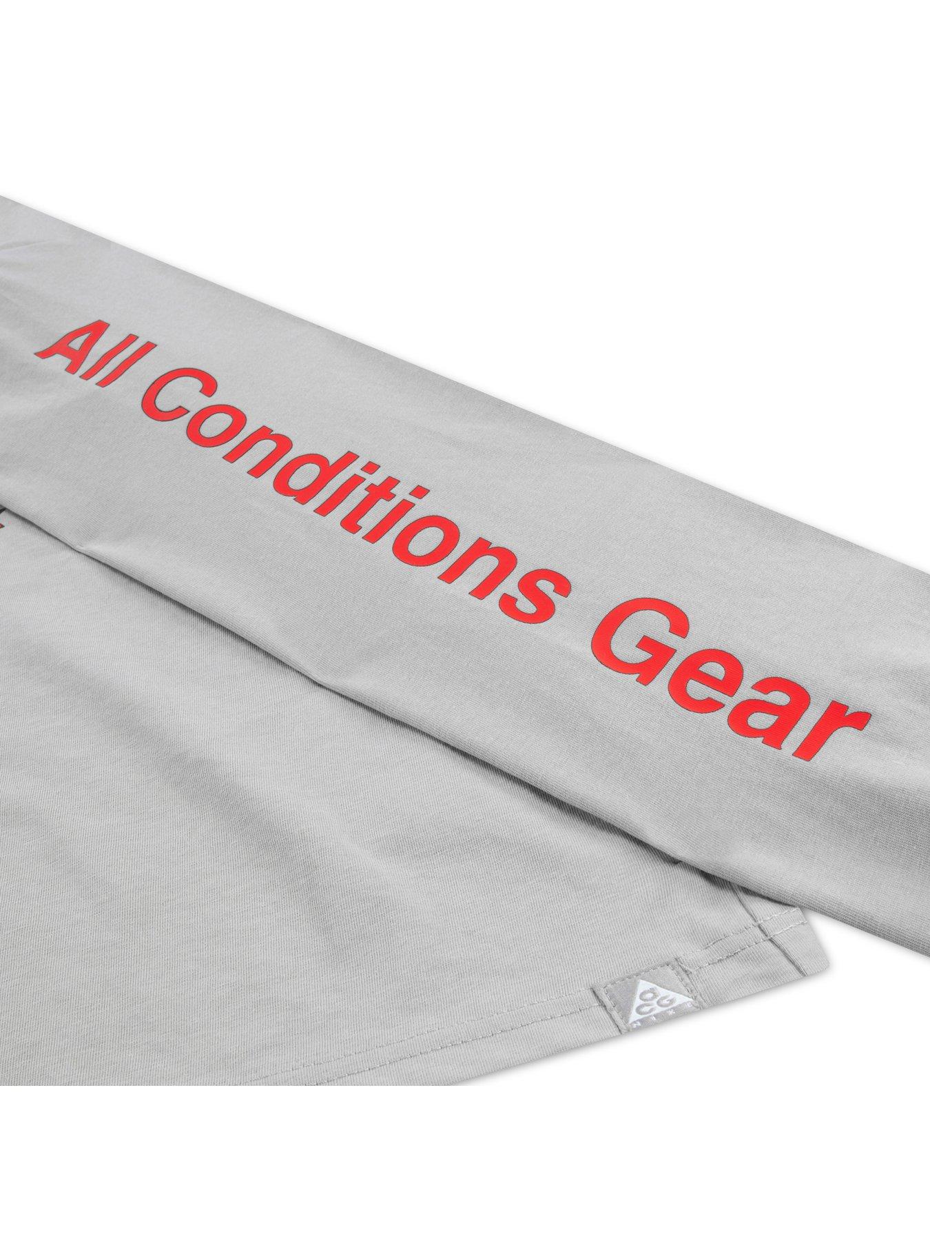 Image 3 of 5 of Nike Junior ACG Logo Long Sleeve T-Shirt - Grey