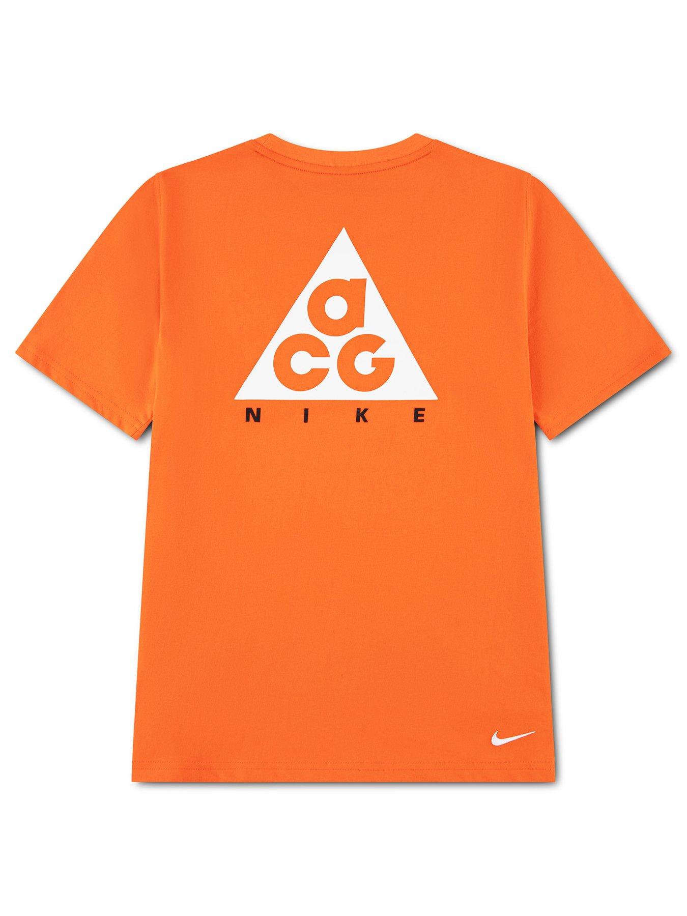 Image 2 of 5 of Nike Junior ACG Logo Back Jersey T-Shirt - Orange