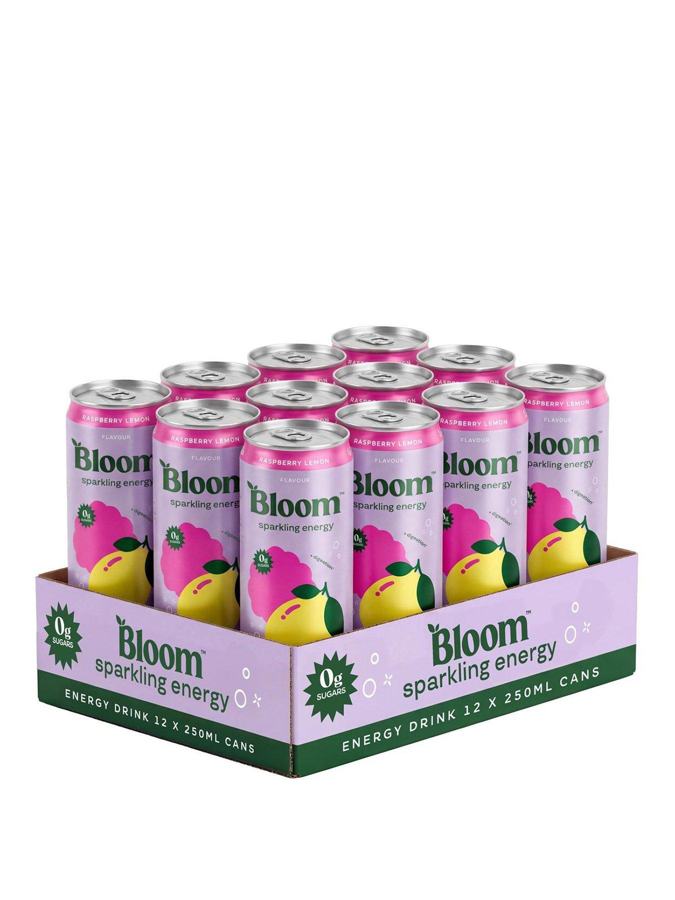 Bloom Bloom - Sparkling Energy Drink - Raspberry Lemon - 12 x 250ml