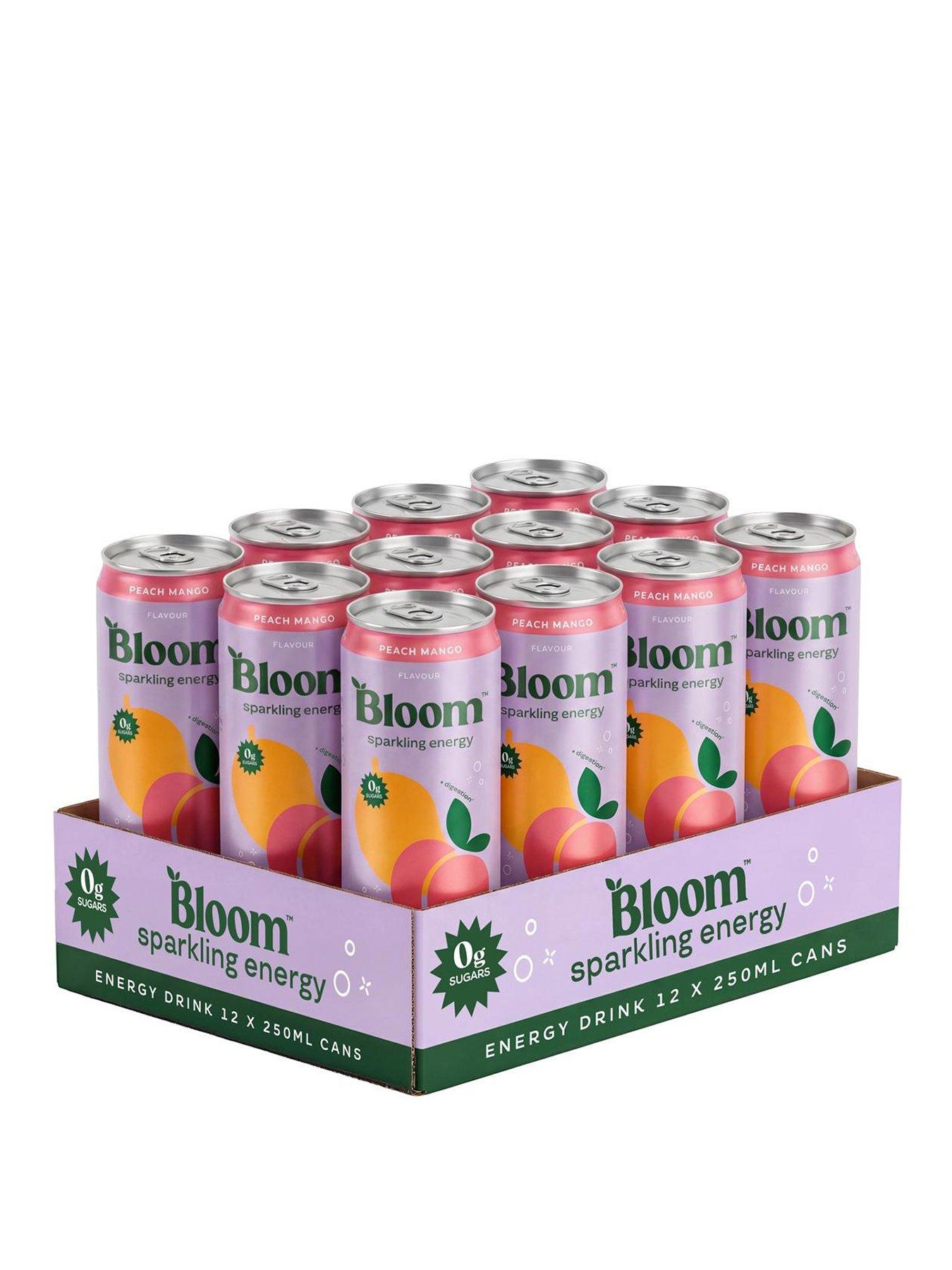 Bloom Bloom - Sparkling Energy Drink - Peach Mango - 12 x 250ml