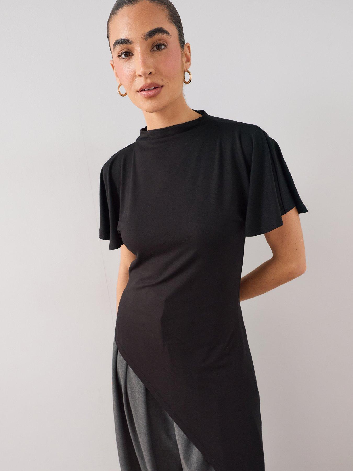 Image 6 of 7 of The Very Collection Asymetric High Neck Longline Top