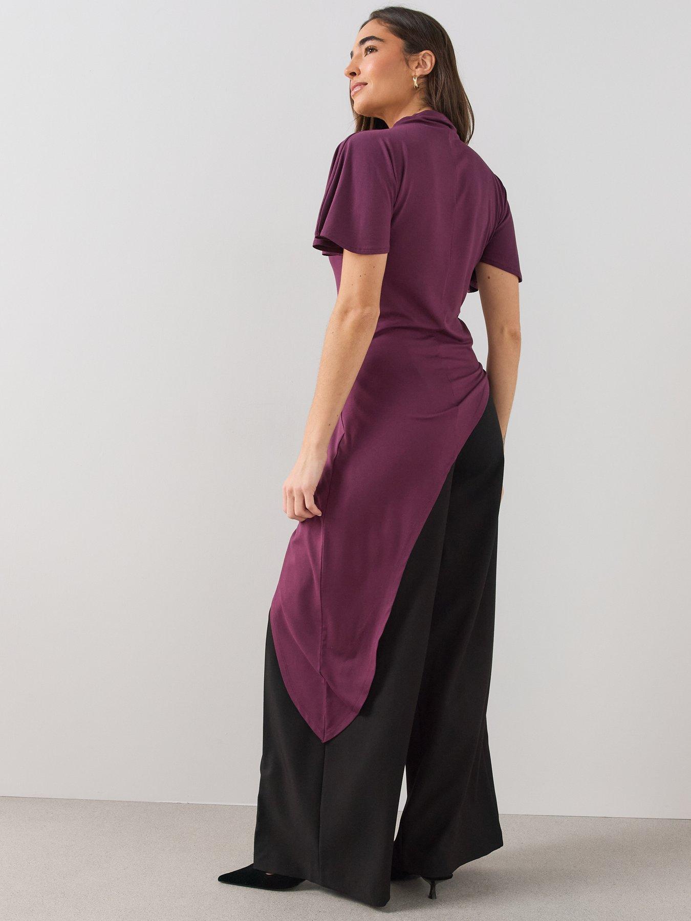 Image 2 of 7 of The Very Collection Asymetric High Neck Longline Top