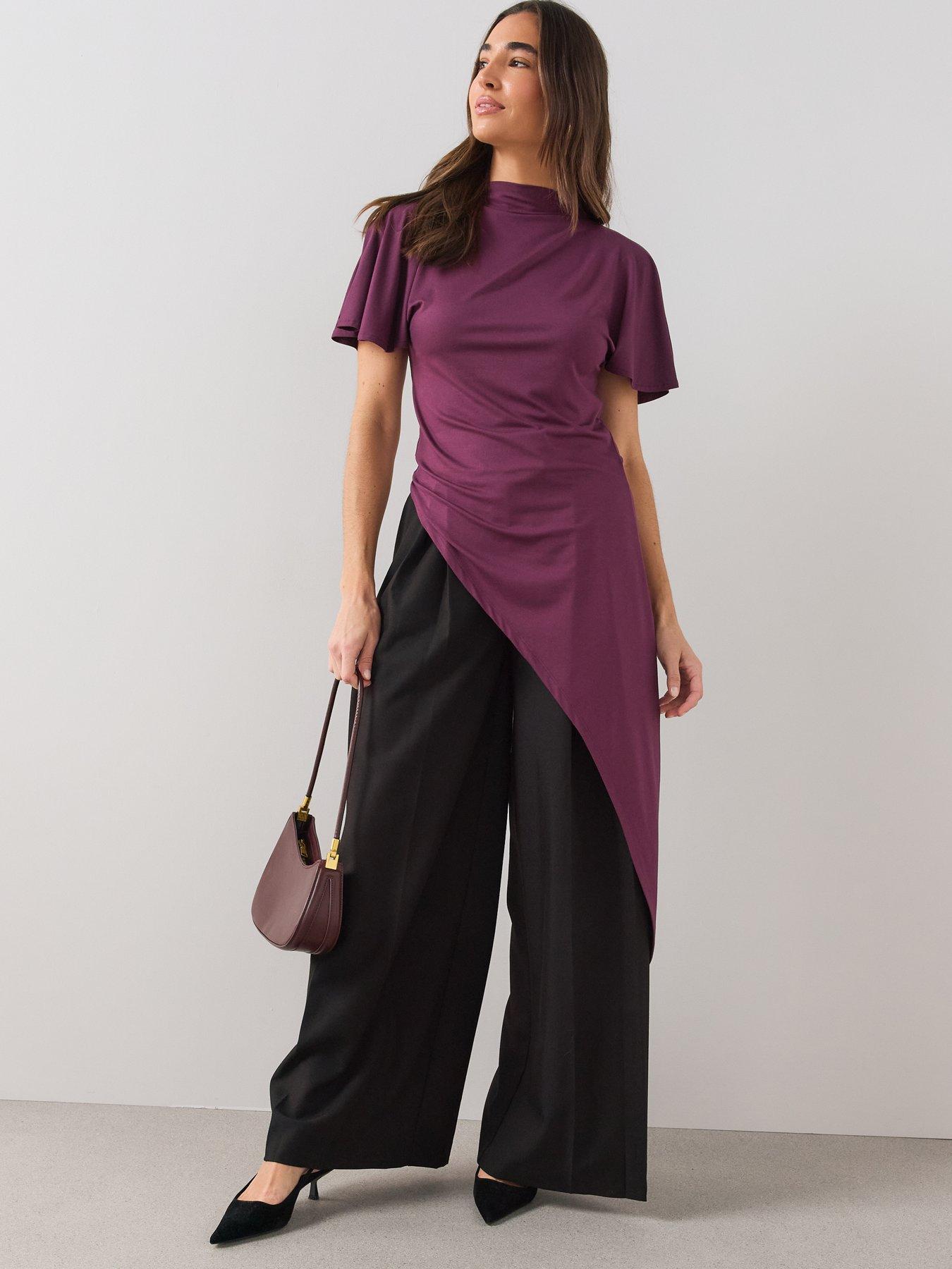 Image 3 of 7 of The Very Collection Asymetric High Neck Longline Top