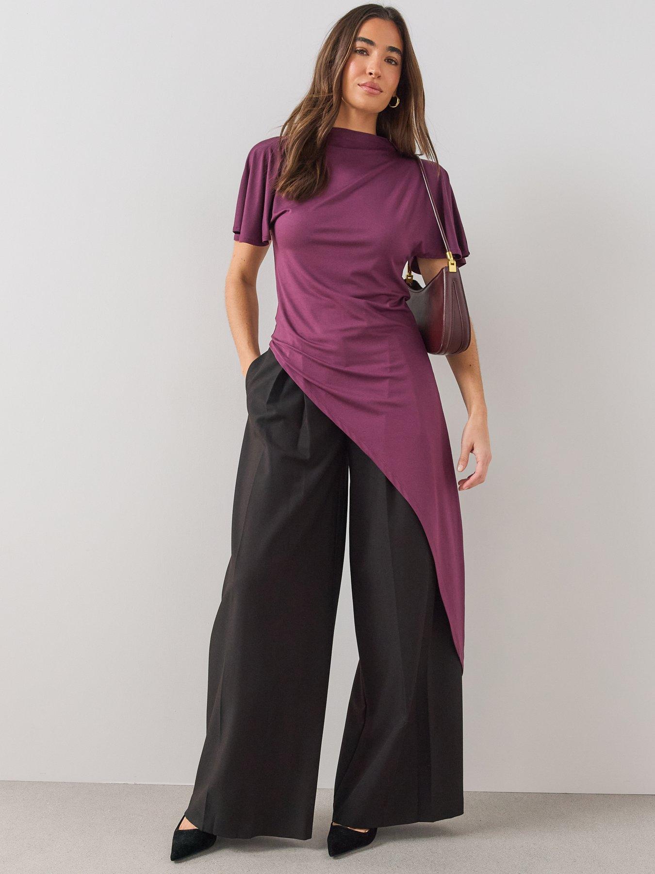 Image 6 of 7 of The Very Collection Asymetric High Neck Longline Top