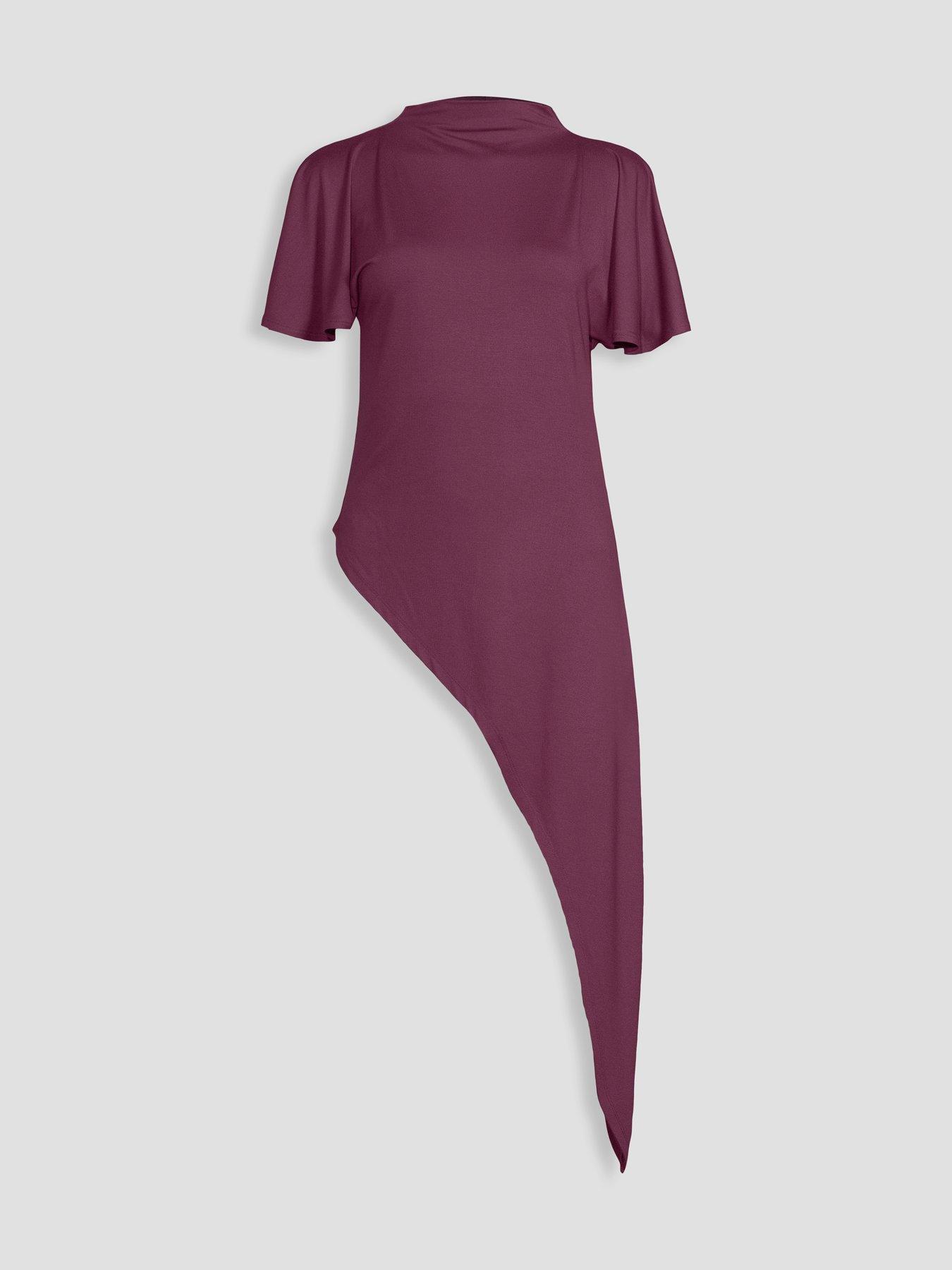 Image 7 of 7 of The Very Collection Asymetric High Neck Longline Top