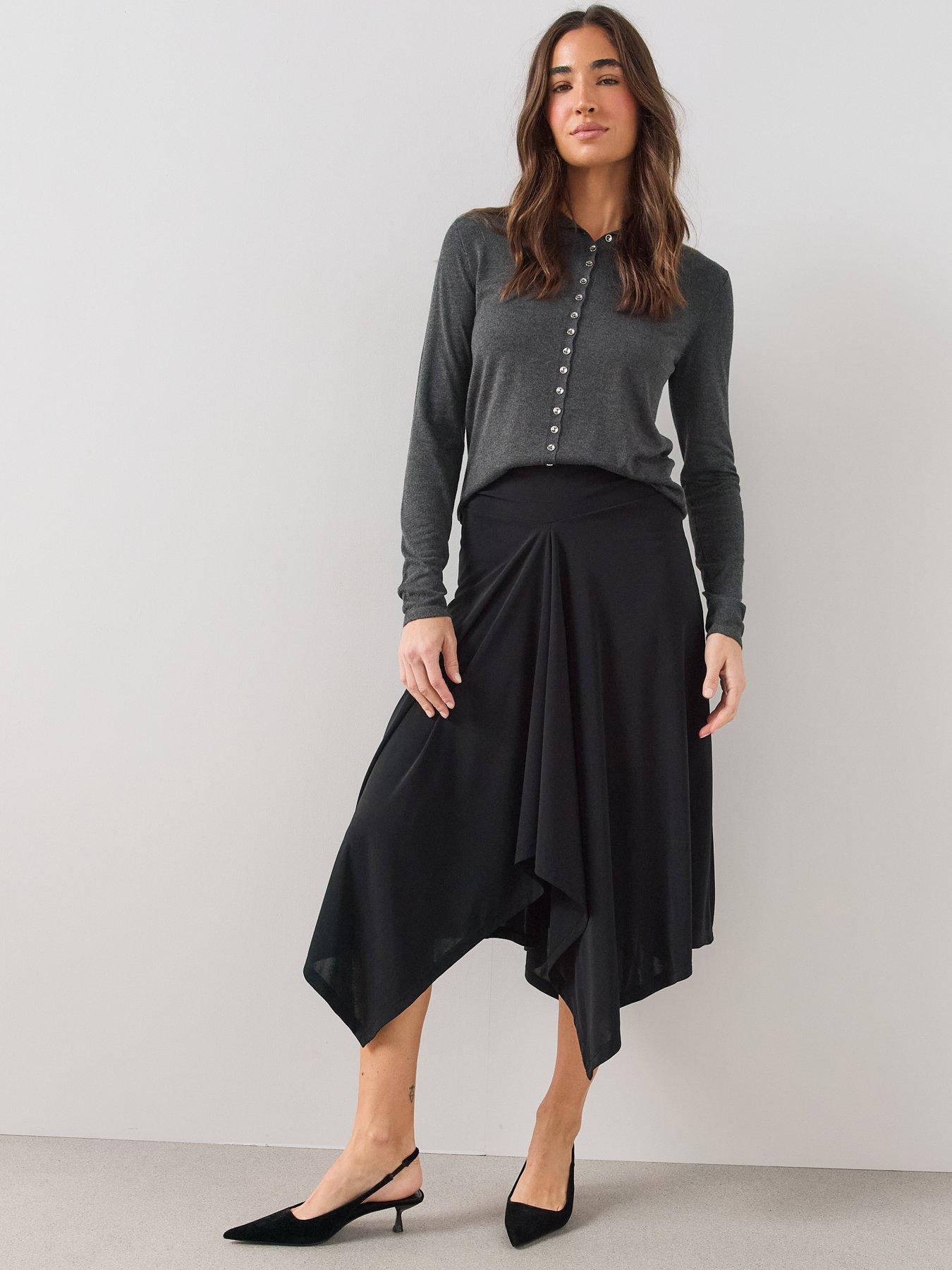 Image 3 of 6 of The Very Collection Hanky Hem Midaxi Skirt