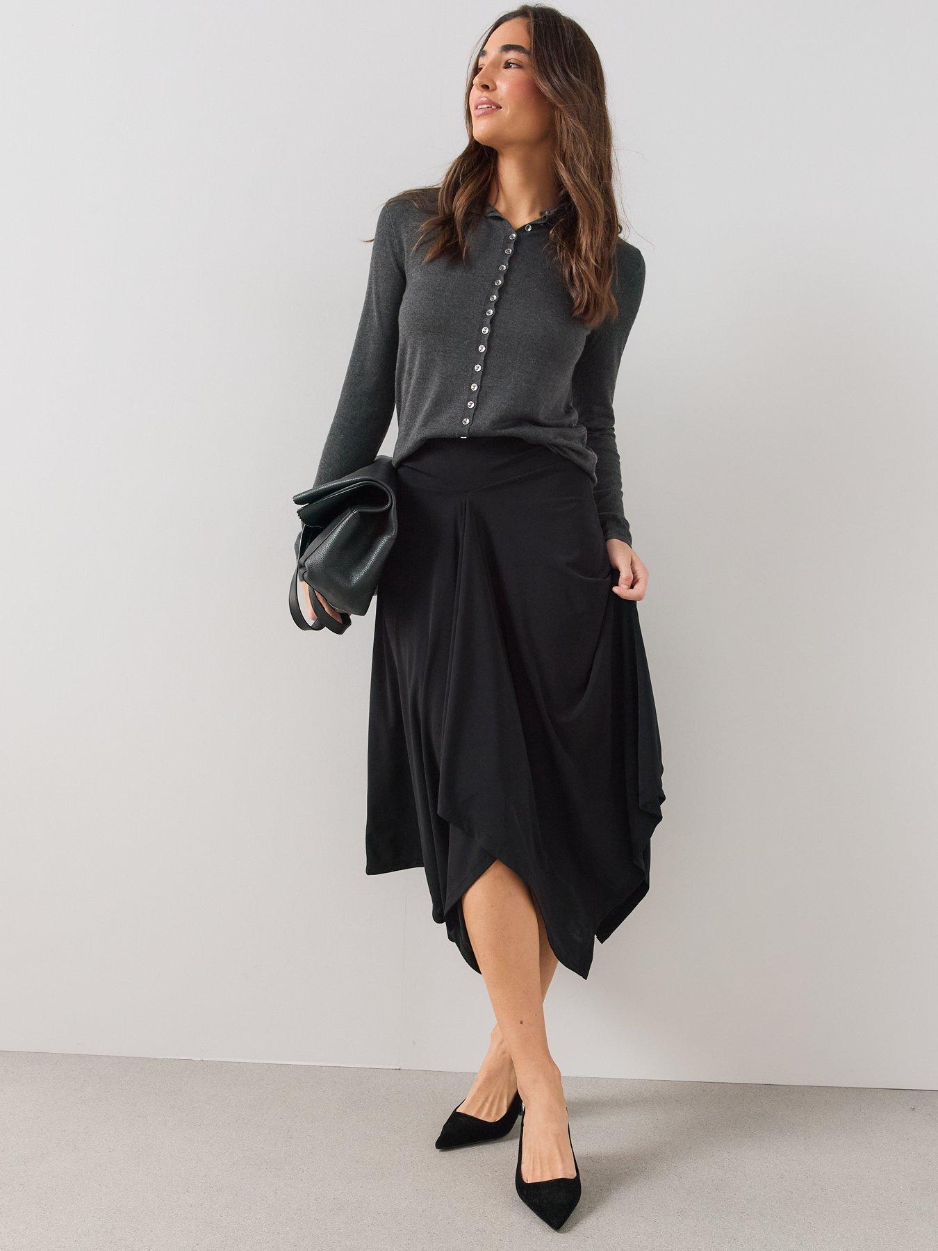 Image 5 of 6 of The Very Collection Hanky Hem Midaxi Skirt