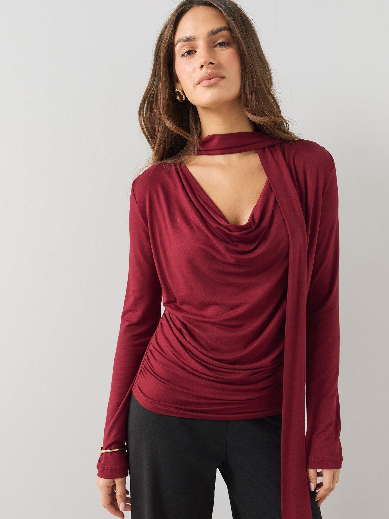 Image 1 of 6 of The Very Collection Scarf Top