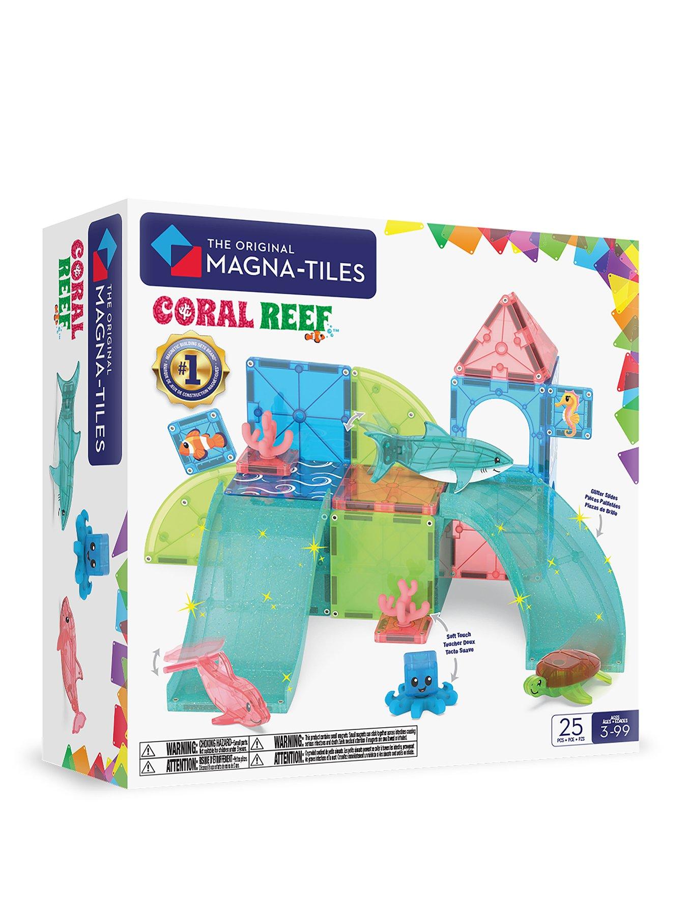 Magna Tiles The Original Magna-Tiles Coral Reef 25-Piece Magnetic Construction Set in One Colour