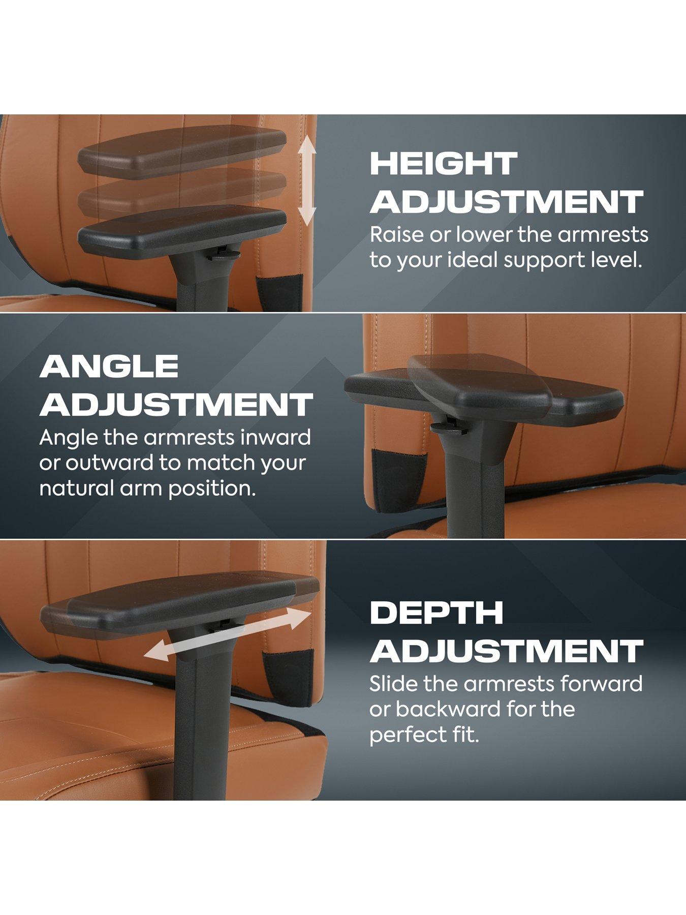 Image 5 of 7 of X Rocker Elara Executive Office Chair - Tan