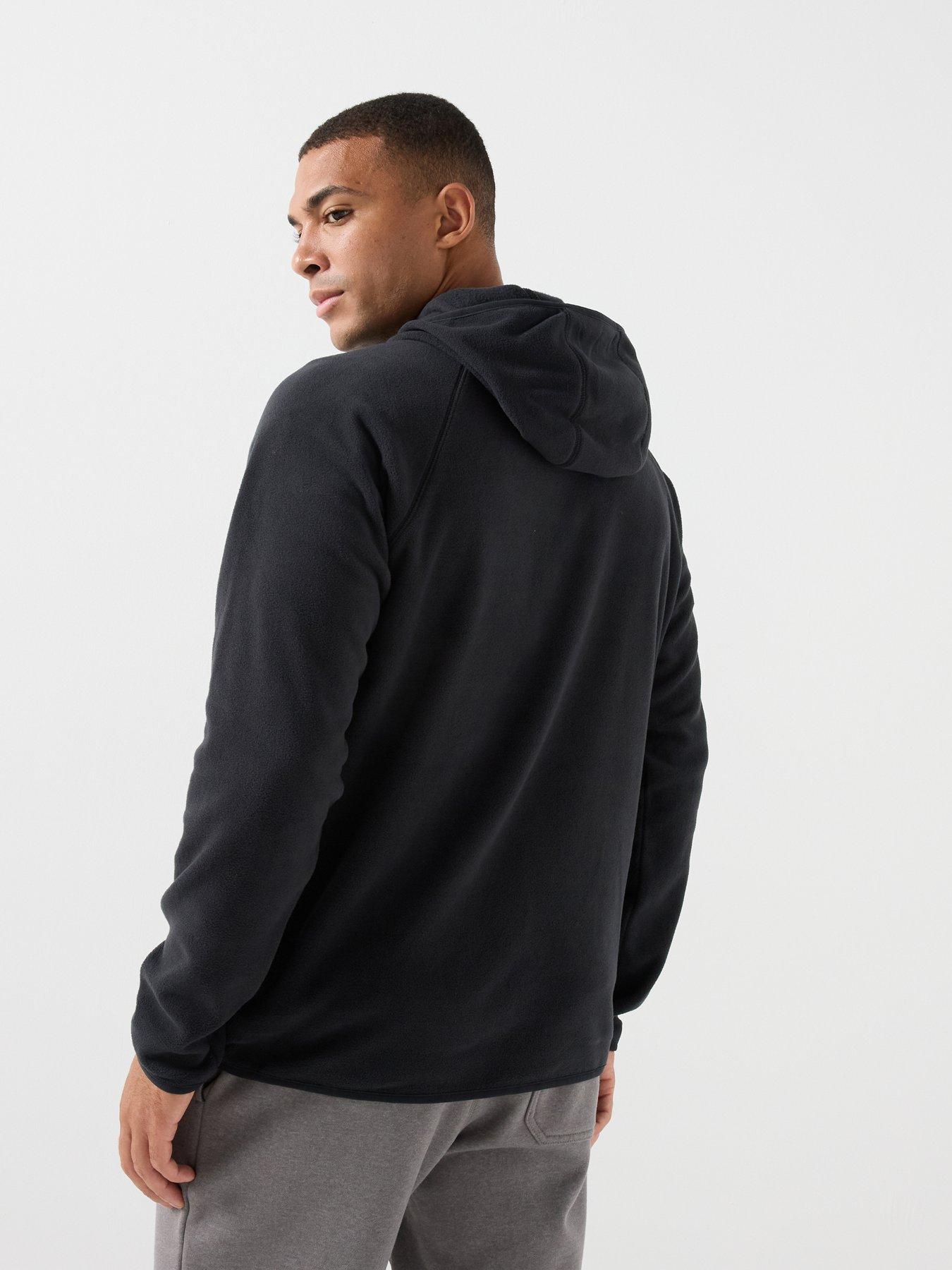 Image 2 of 6 of Columbia Mens Fast Trek Overlay Hooded Full Zip Fleece-black
