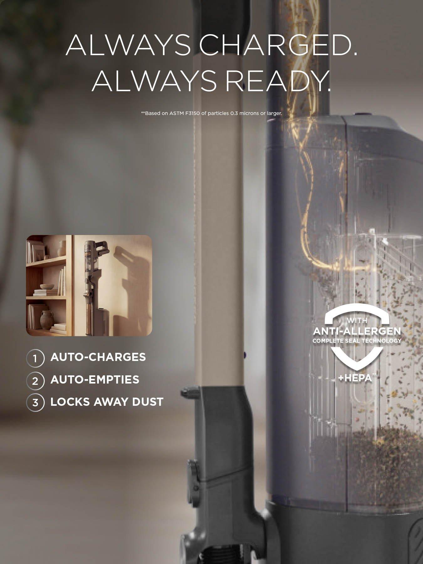 Image 6 of 7 of Shark PowerDetect Speed Luxe Collection Clean &amp; Empty Cordless Vacuum - Oatstone