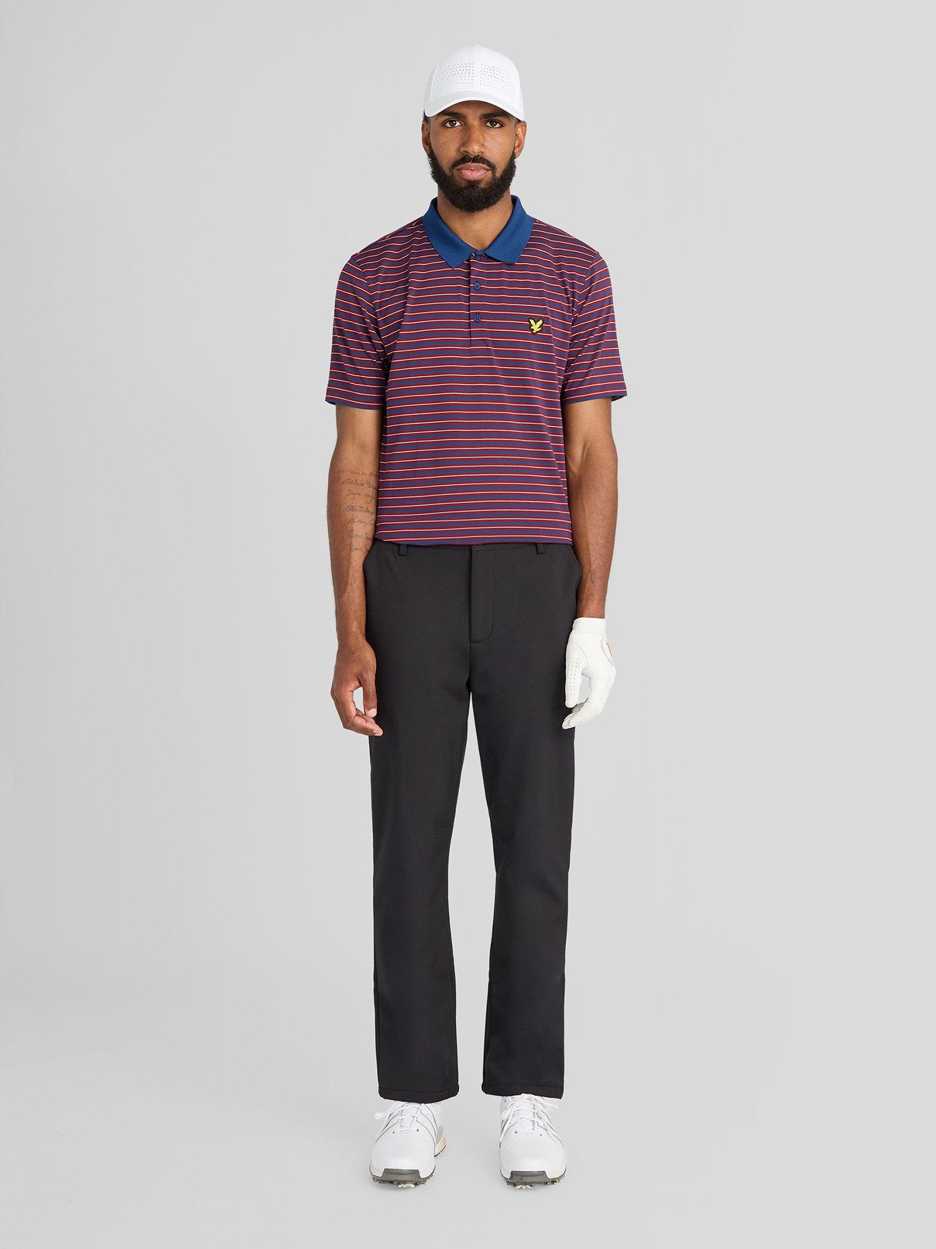 Image 3 of 4 of Lyle & Scott Golf Mens Striped Polo - Red