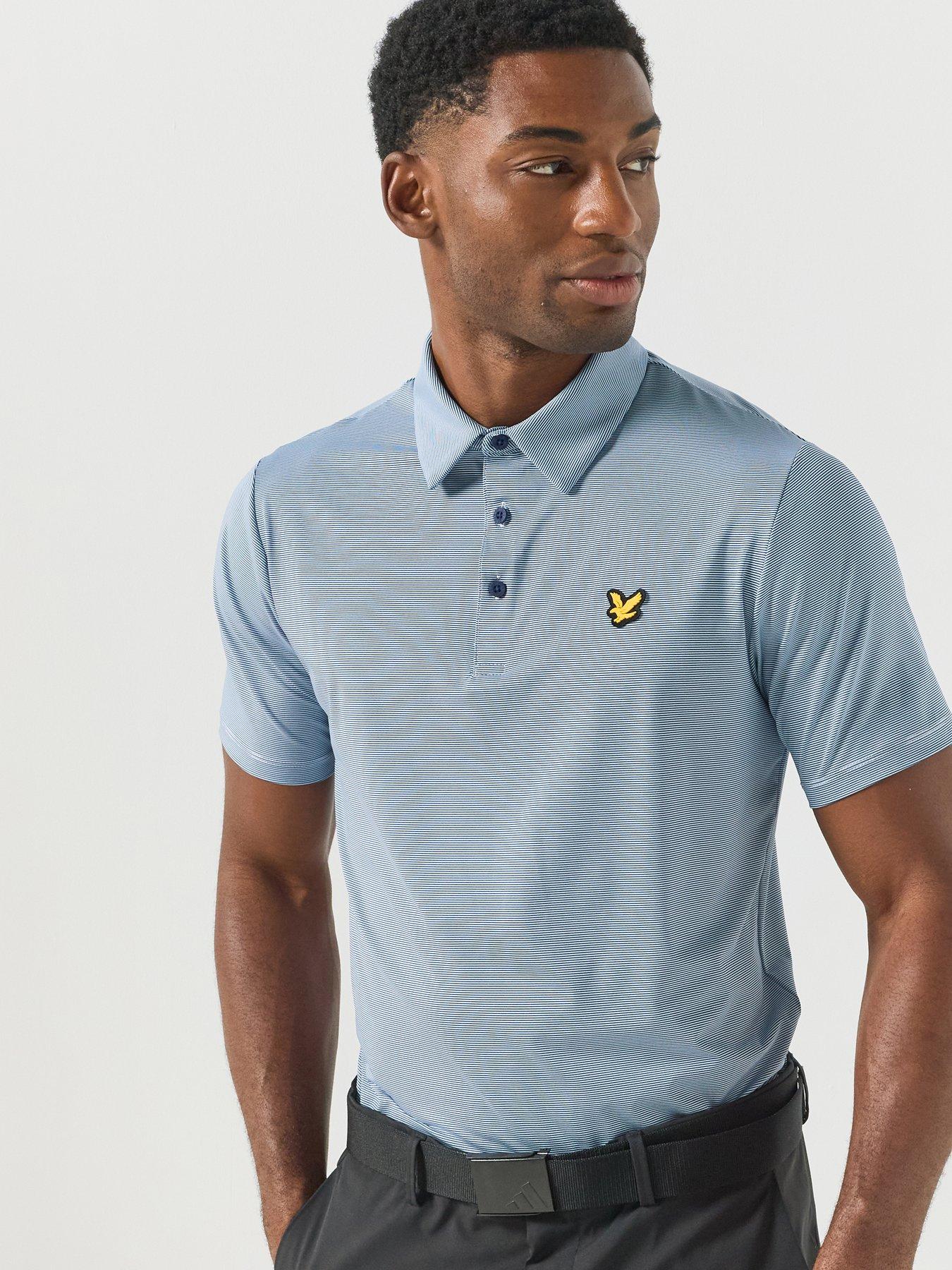 Lyle & Scott Golf Mens Golf Microstripe Polo - Navy