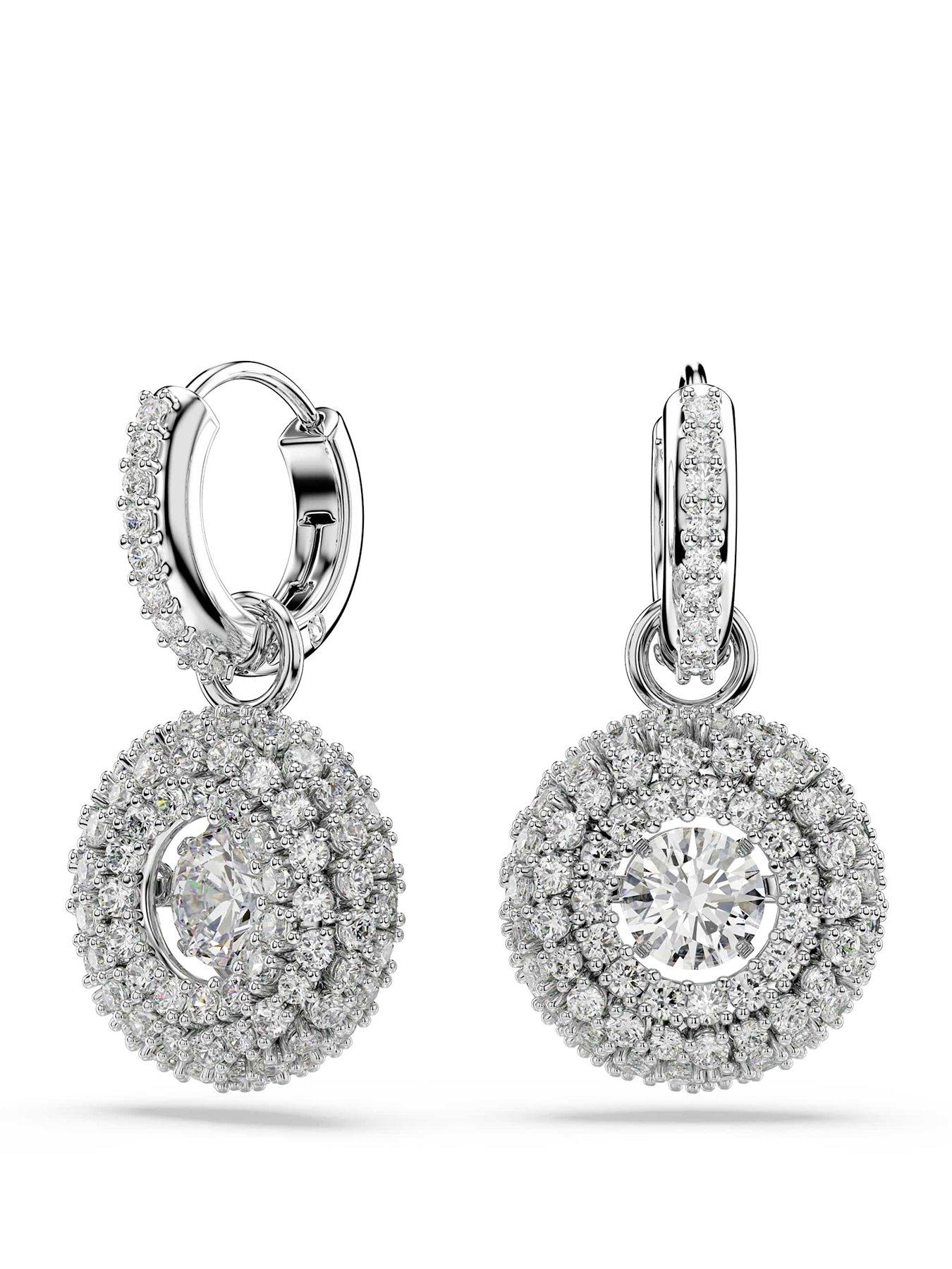 Swarovski Sublima Drop Earrings - Silver