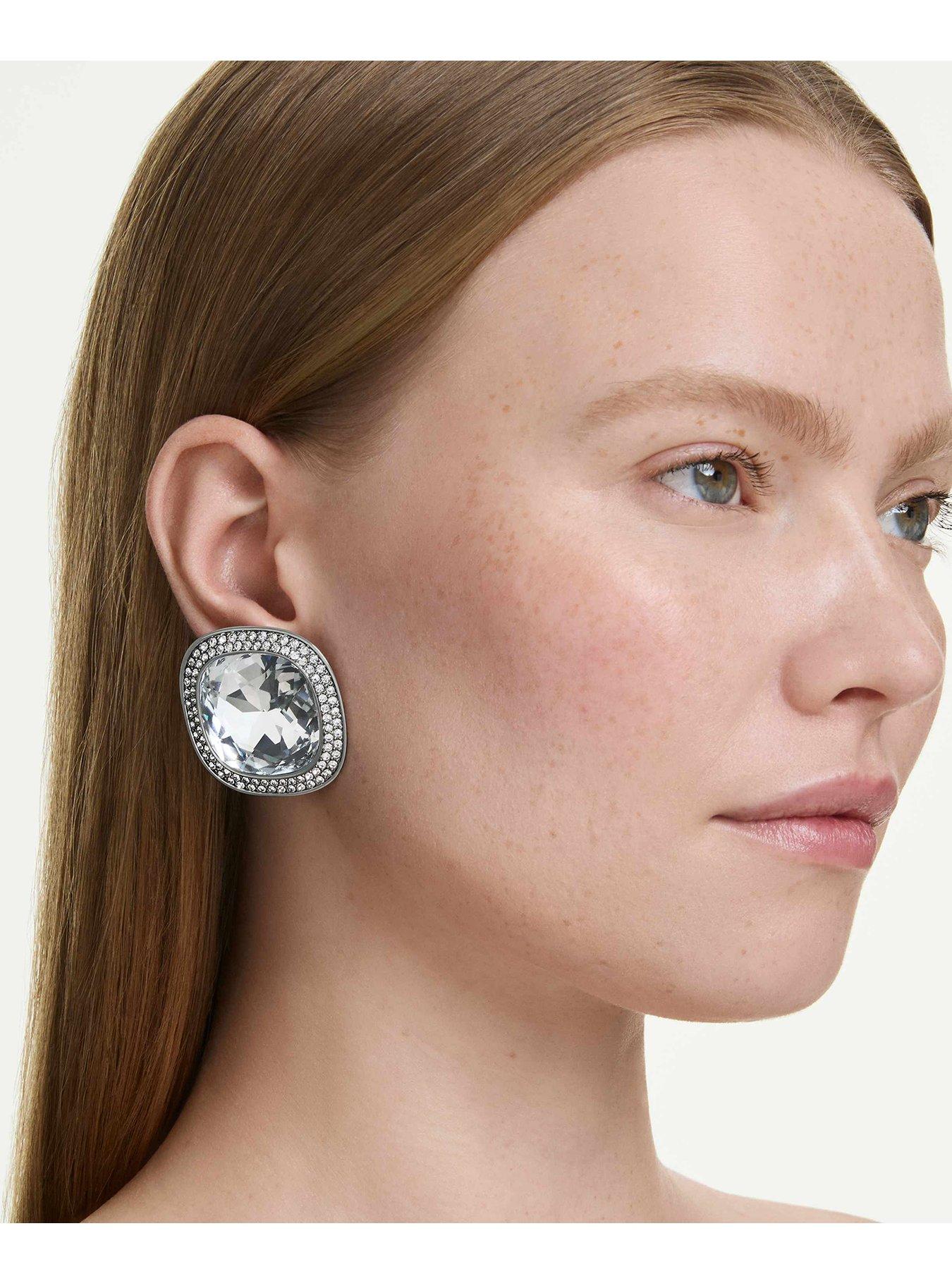 Swarovski Una Angelic Clip Earrings - Silver