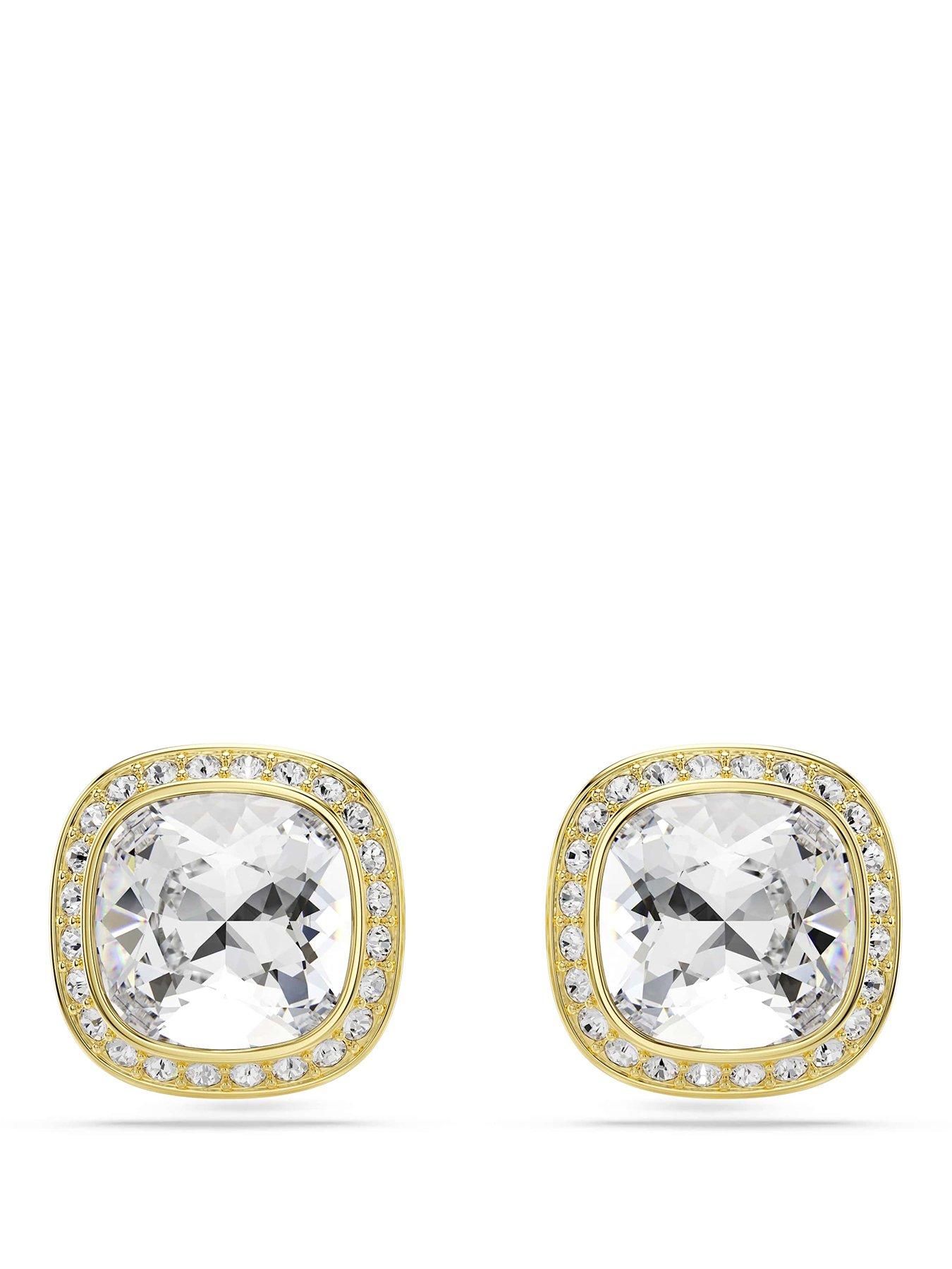 Swarovski Una Angelic Stud Earrings - Gold