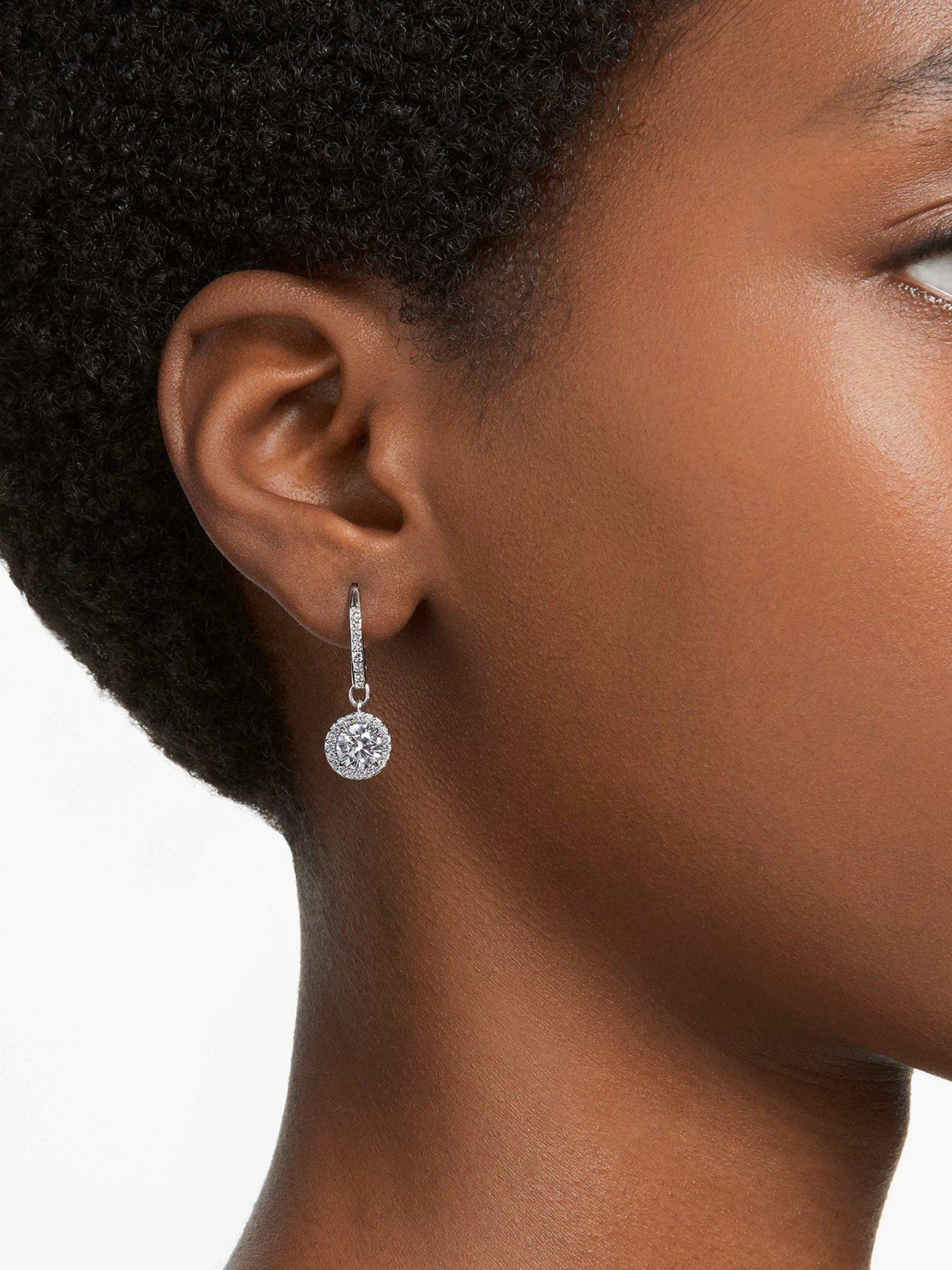 Swarovski Una Angelic Drop Earrings - Silver