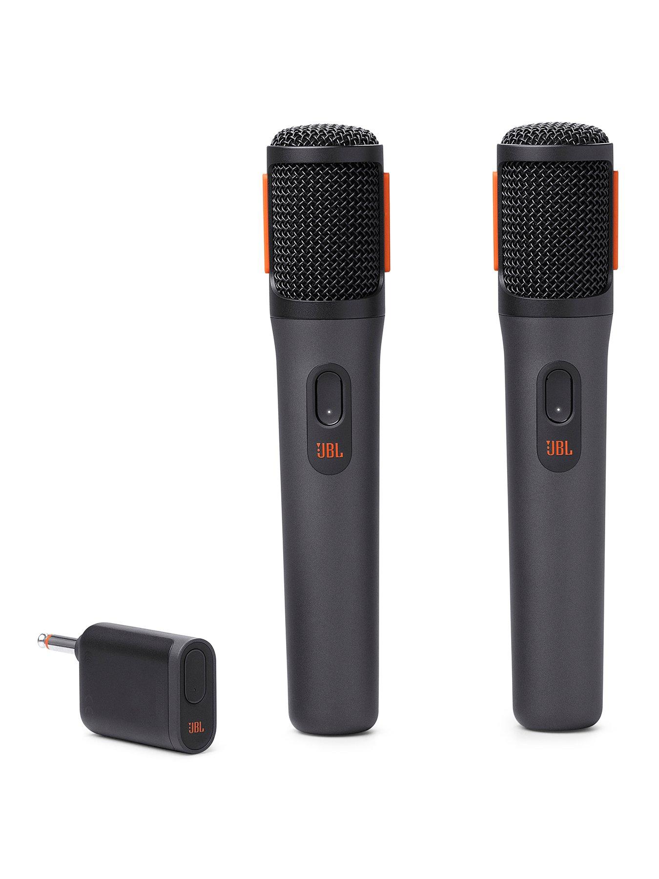 JBL 2 x wireless digital microphone (built-in battery) and 1 x dongle receiver, 6.35mm head Jack (built-in battery)
