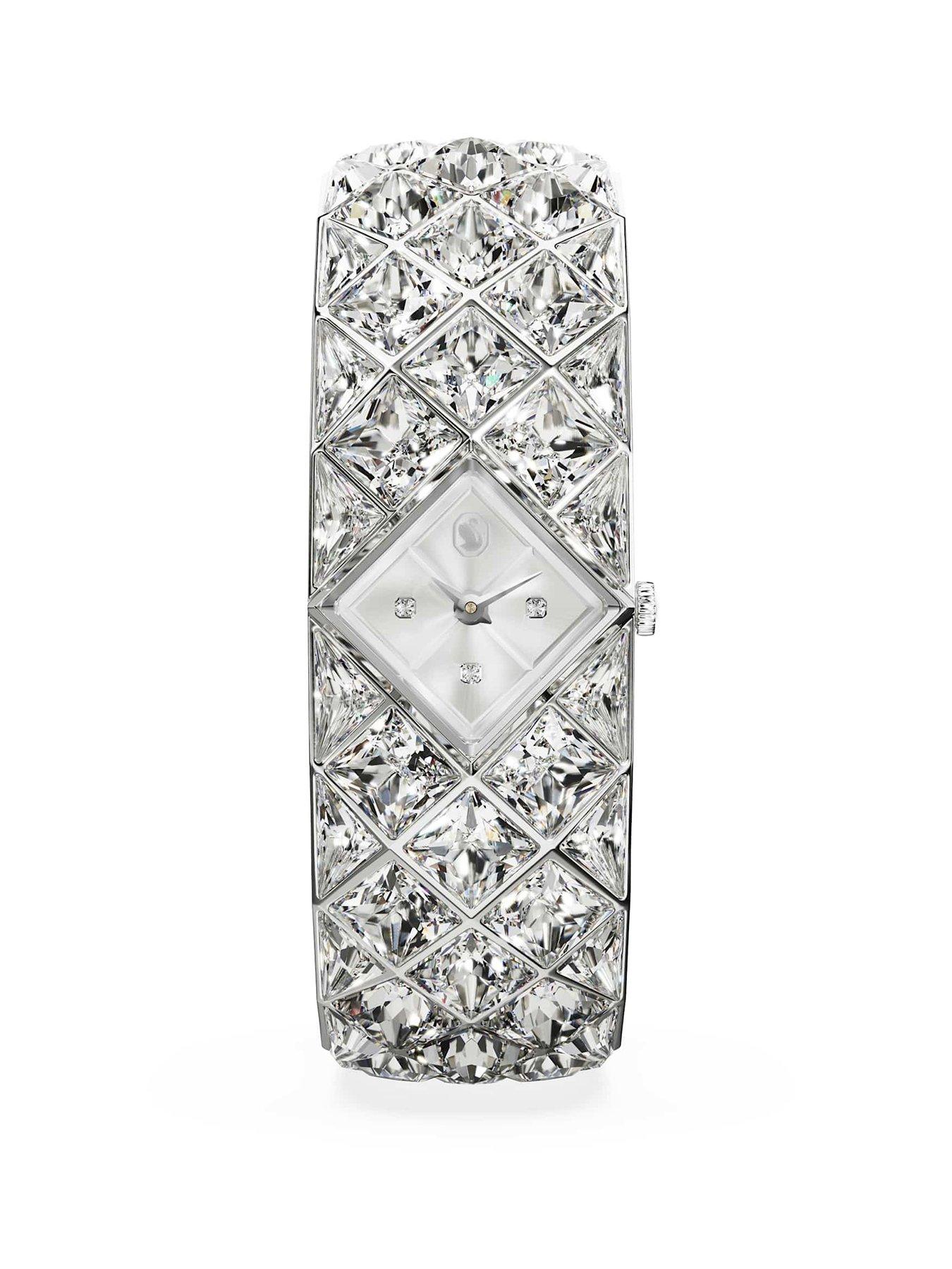 Image 1 of 6 of Swarovski Curiosa Bangle Watch - Silver