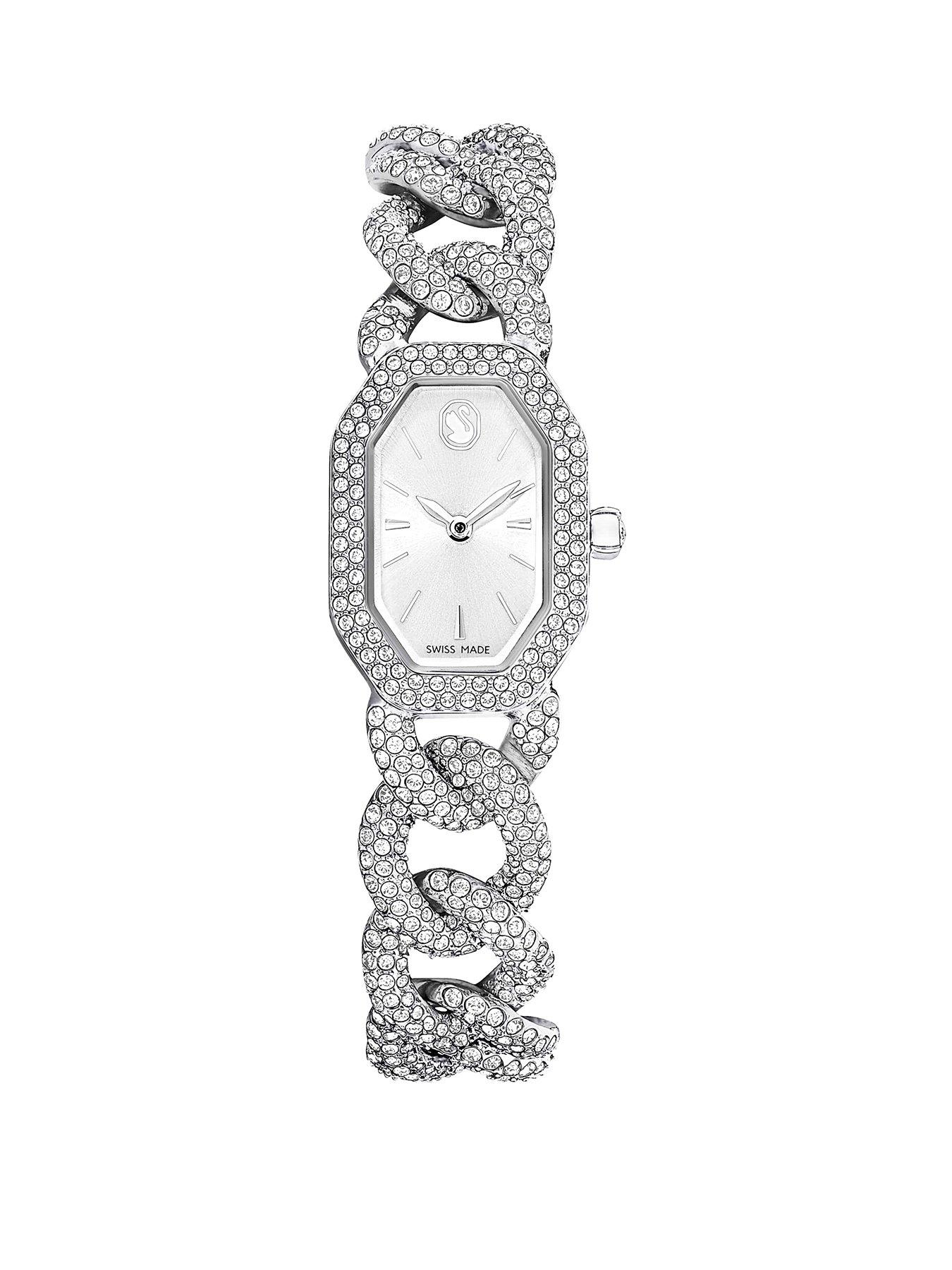 Image 1 of 6 of Swarovski Dextera Chain Watch - Silver