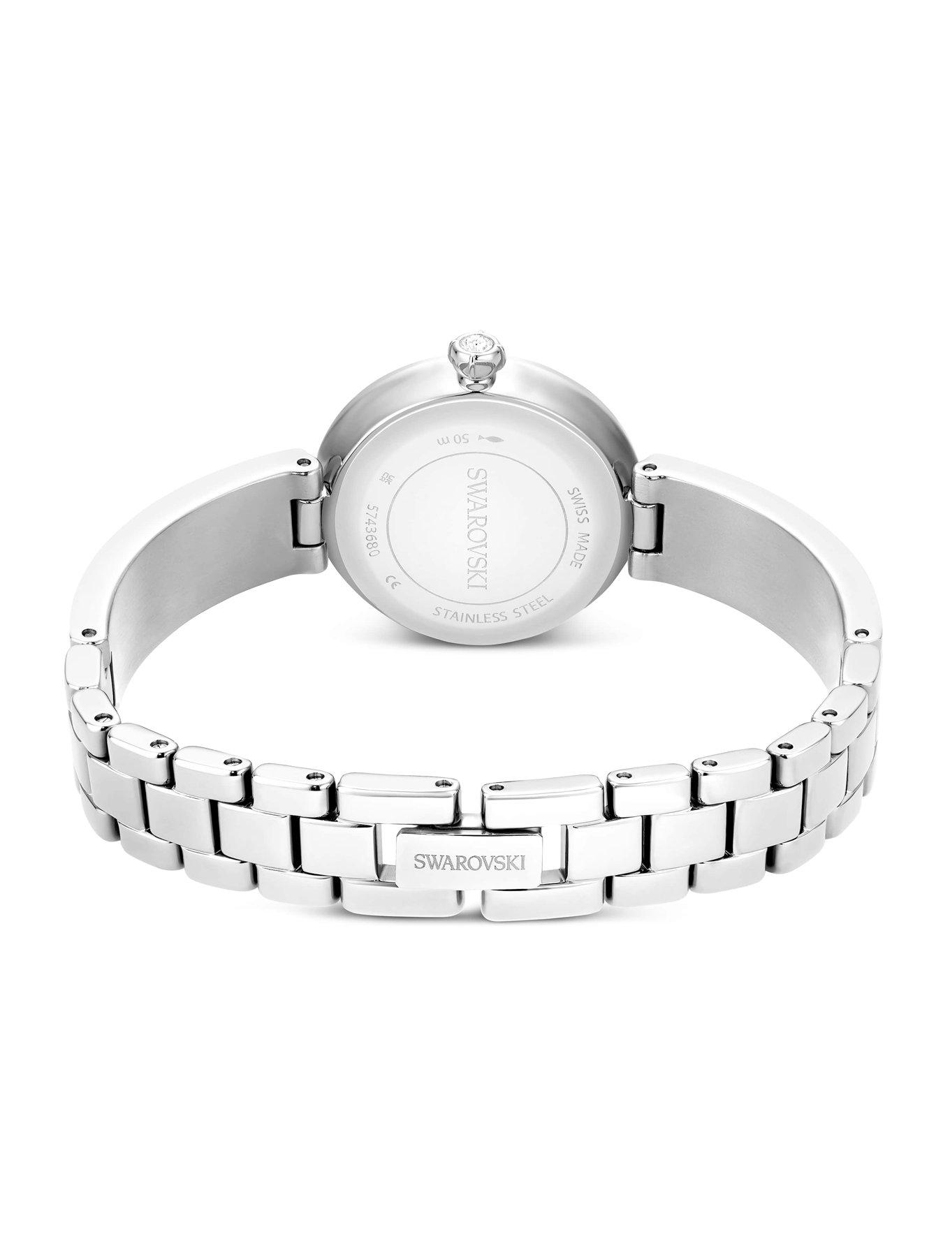 Image 4 of 6 of Swarovski Matrix Pearl Bangle Watch - Silver