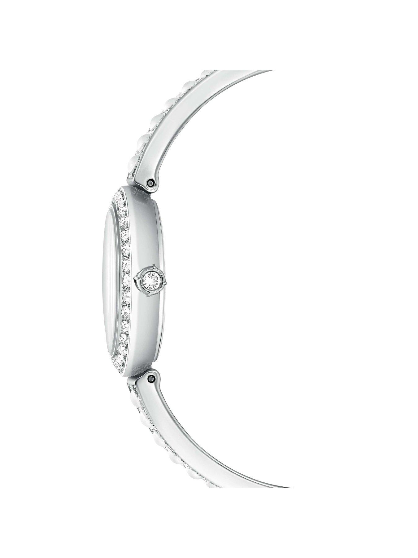 Image 6 of 6 of Swarovski Matrix Pearl Bangle Watch - Silver