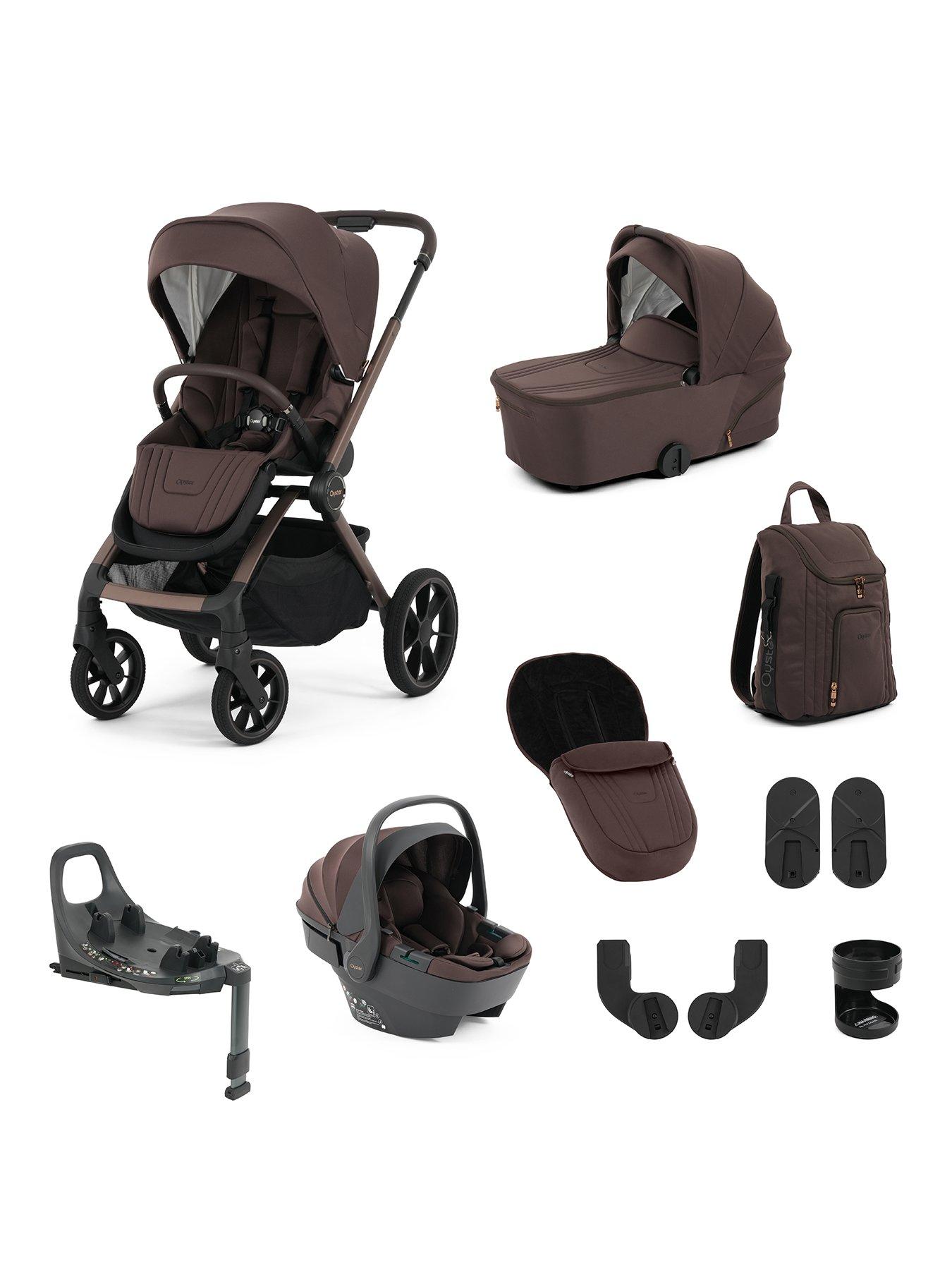 Oyster Vee Pushchair 360 Spin Bundle - Chocolate